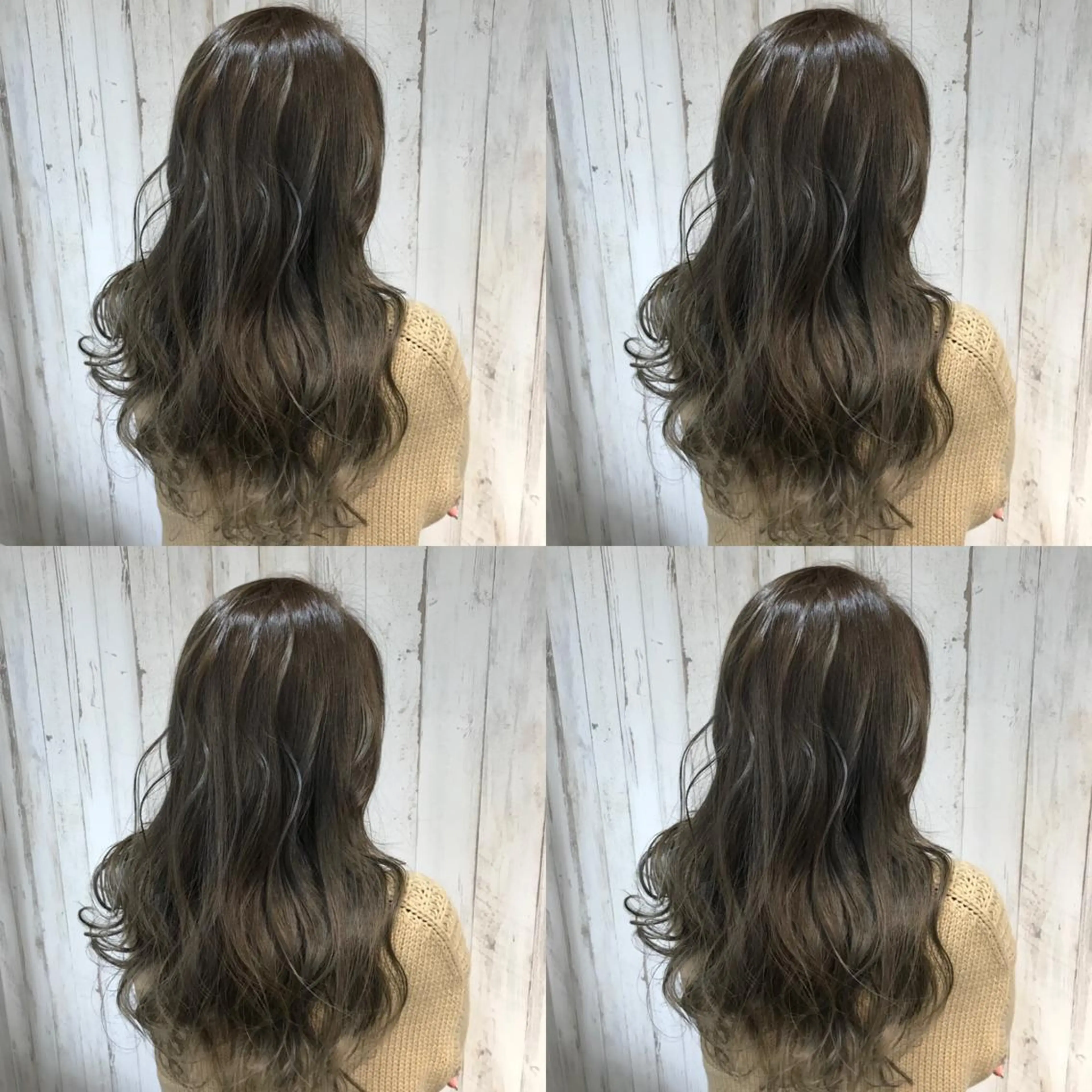 ロング カラー アッシュ ベージュカラー グラデーションカラー ハイライトカラー ハイライト HAIR&MAKE.sia所属・心斎橋ボブ 好原良真のヘアスタイル