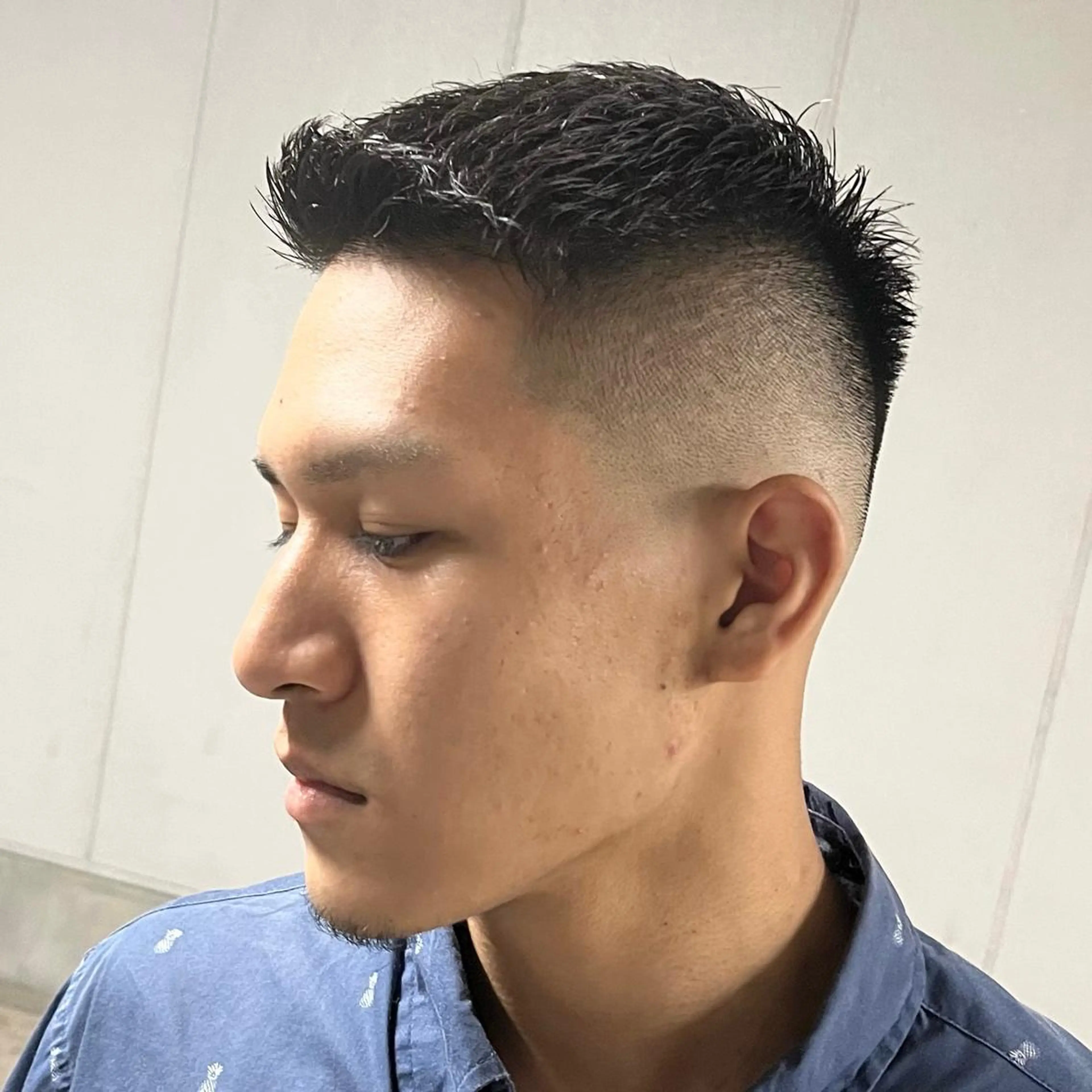 ショート メンズ フェードカット メンズパーマ スキンフェード スペインカール カット 立川/メンズパーマ 厚進太郎のヘアスタイル