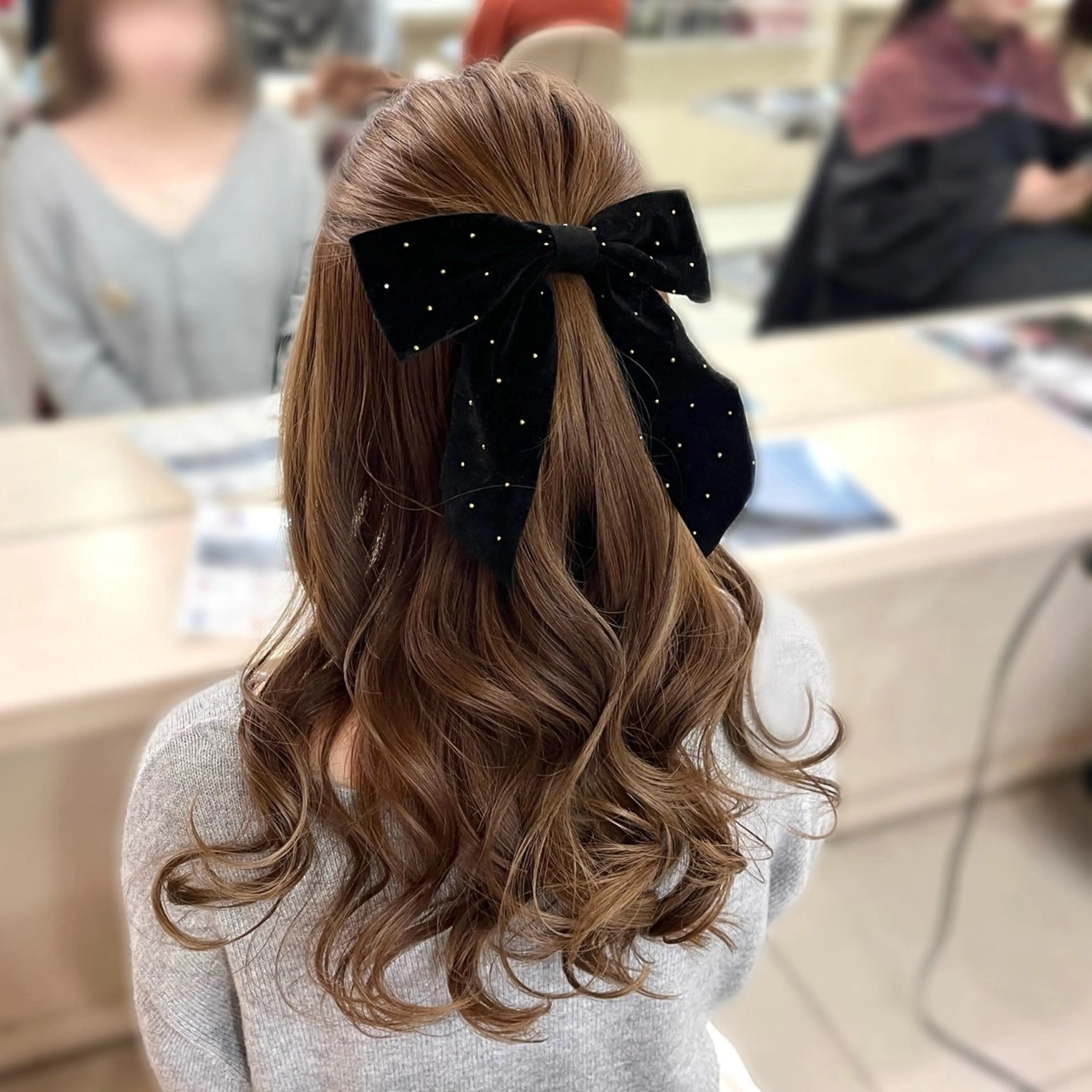 ロング ヘアアレンジ ヘアセット 韓国レイヤー 暖色カラー/さくらのヘアスタイル