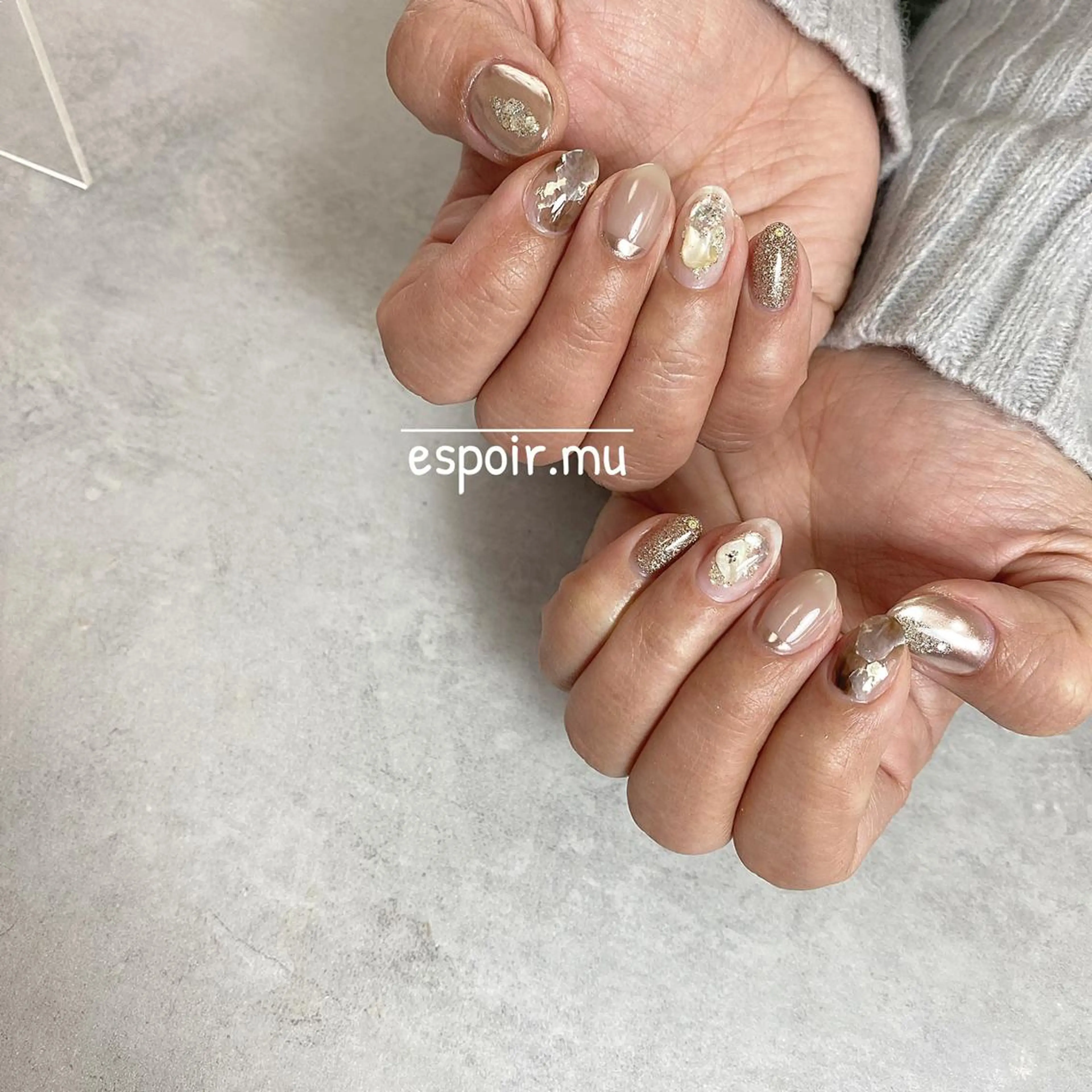 ミディアム ネイル espoir. muのネイルデザイン