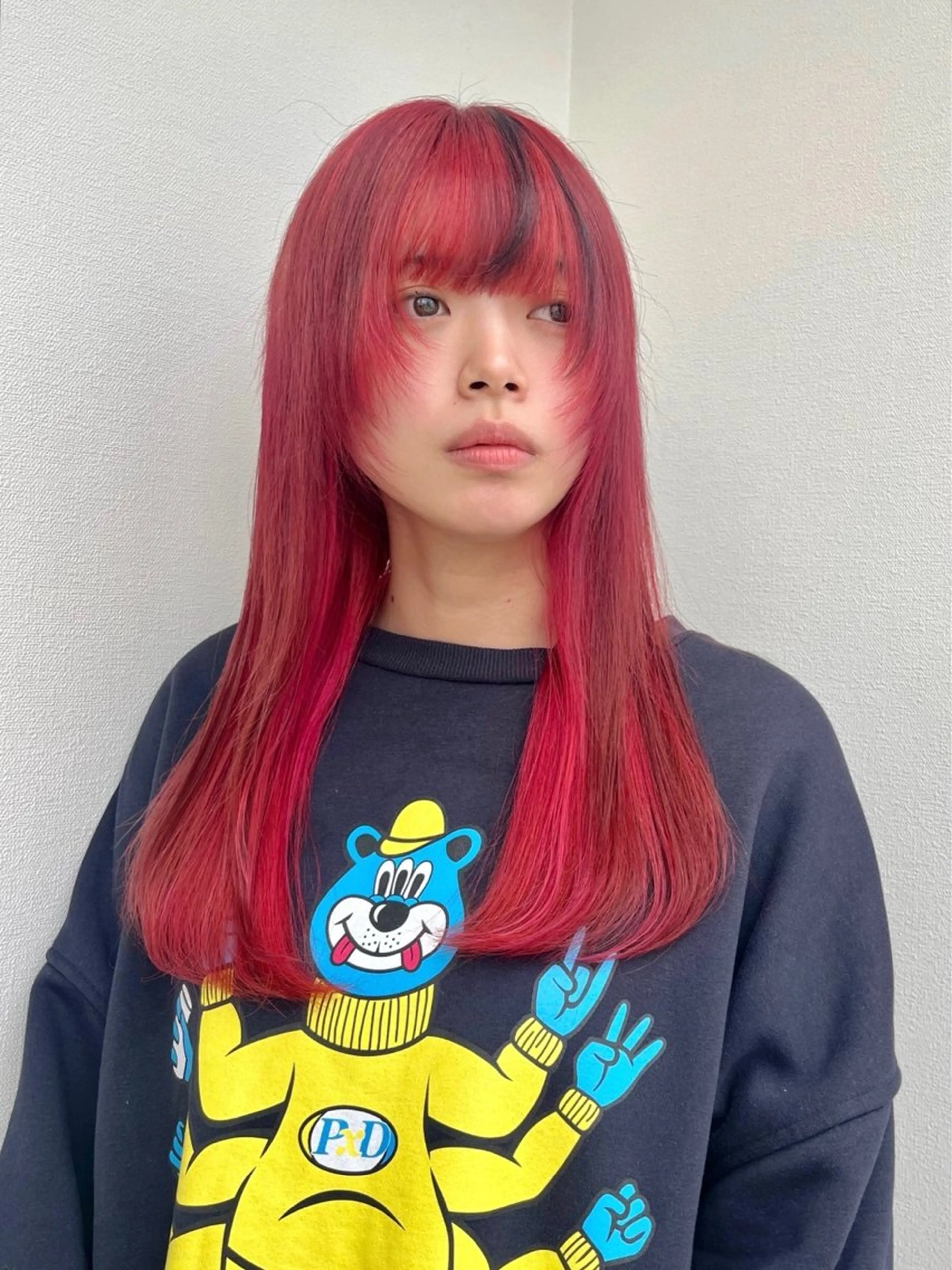 セミロング カラー デザインカラー インナーカラー ヘアカラー direction所属・派手髪デザインカラー ヒロカのヘアスタイル
