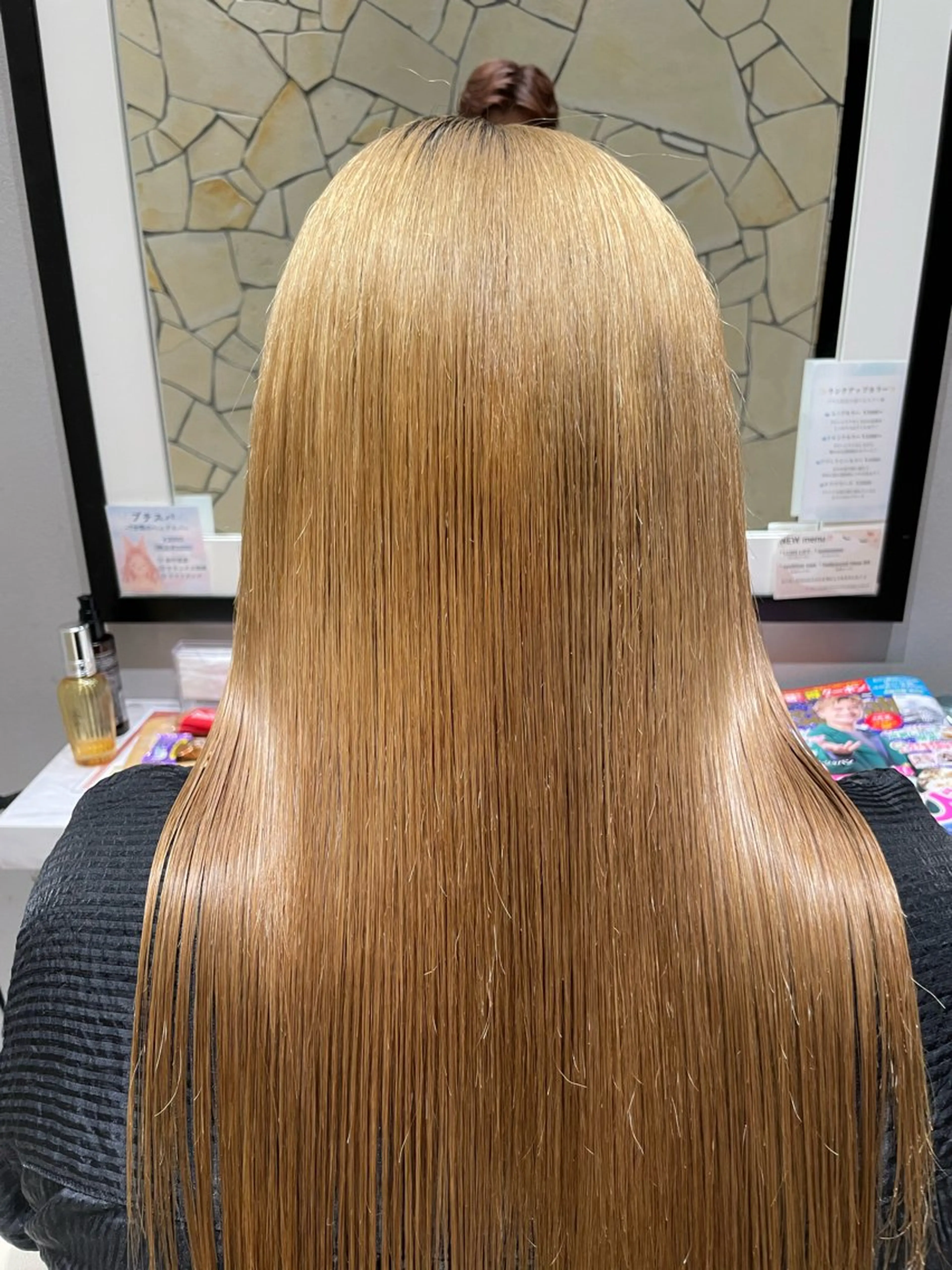 ロング パーマ k-twoたき✨艶感 カラー／美髪矯正のヘアスタイル