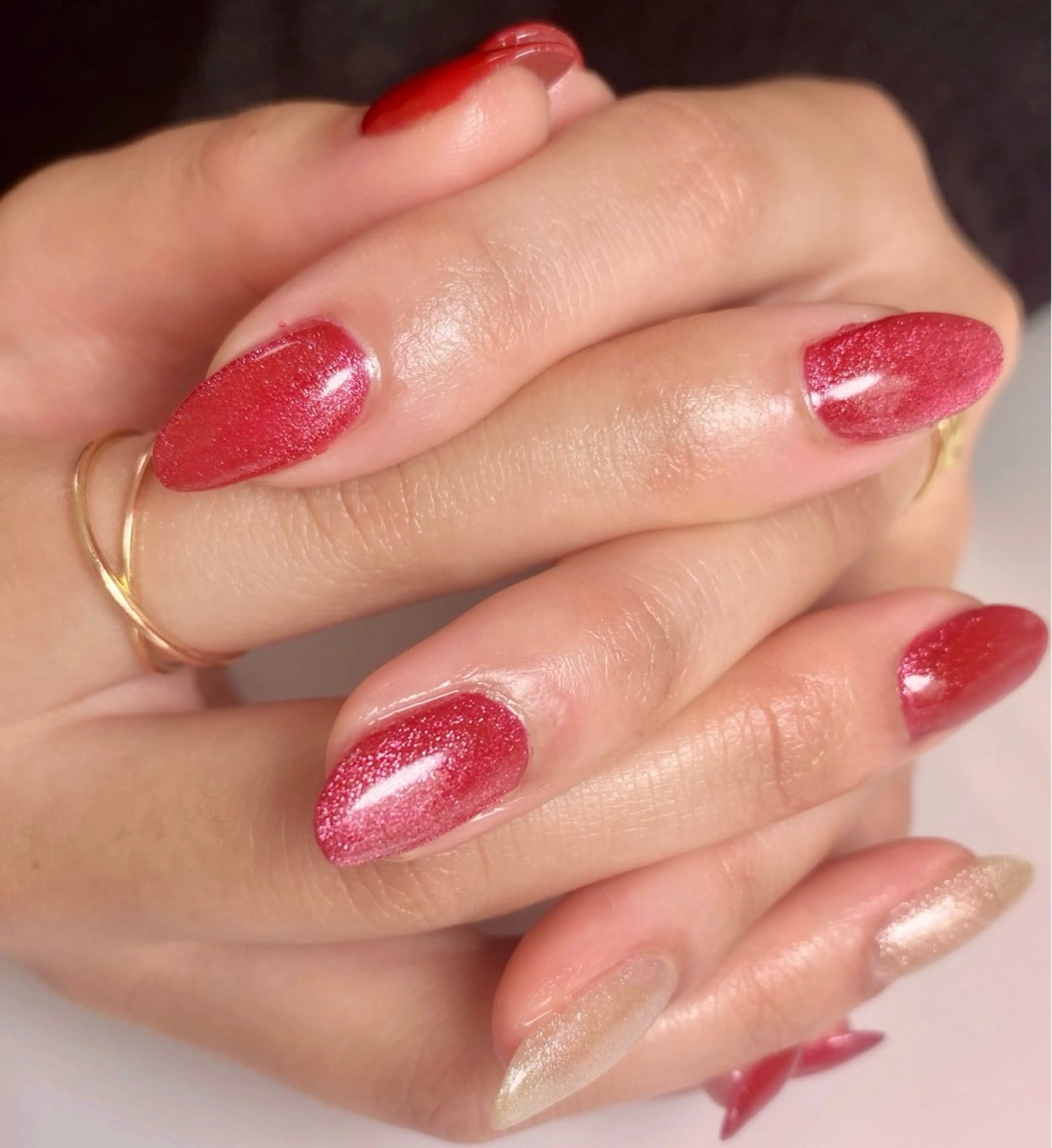 ネイル マグネットネイル 冬ネイル クリスマス ハンドネイル Nail Salon K 🧸美爪育成のネイルデザイン