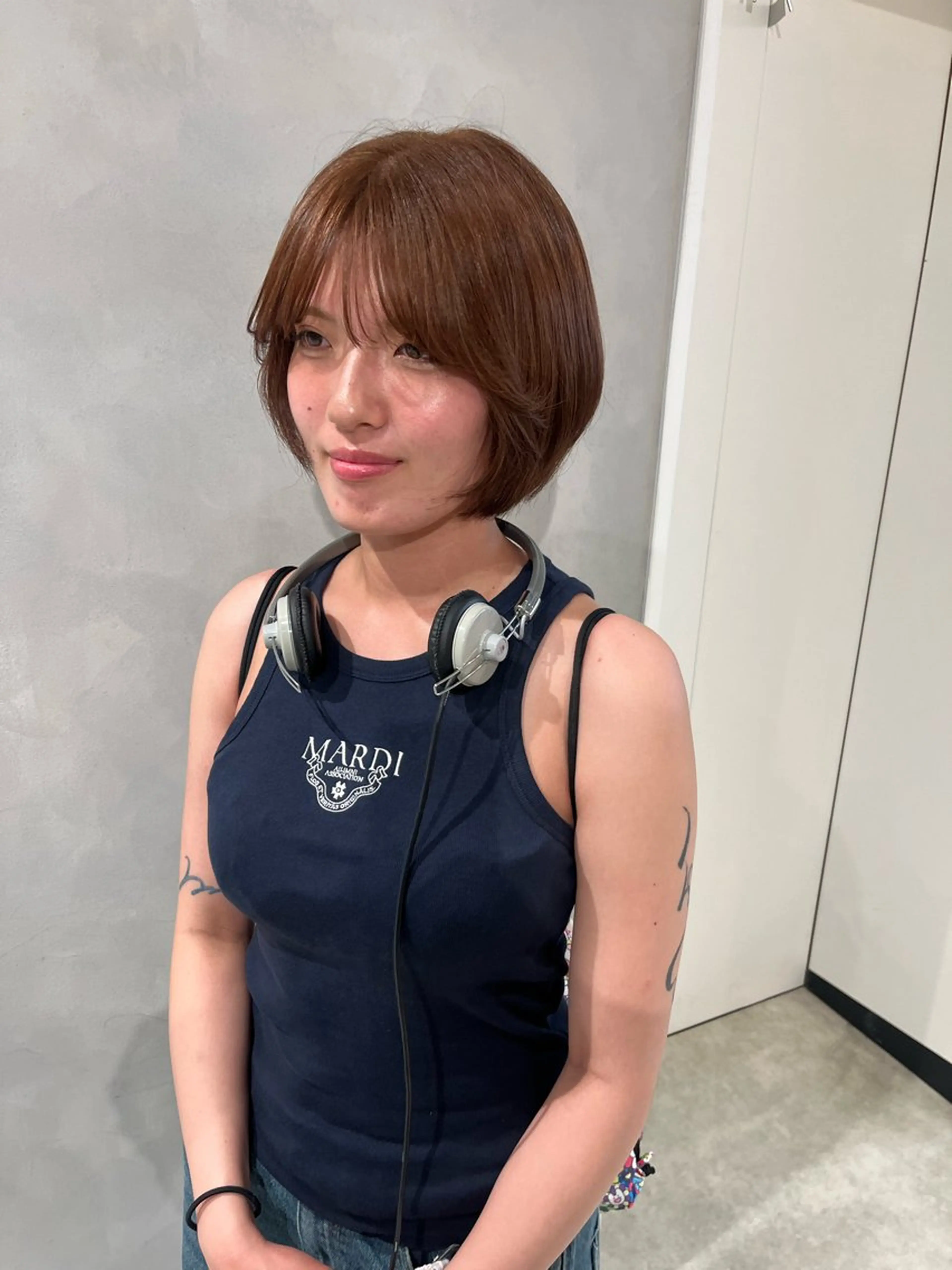 ショート カラー ヘアカラー トリートメント ボブ/ベージュ/ パーマ🪿近森ゆいのヘアスタイル