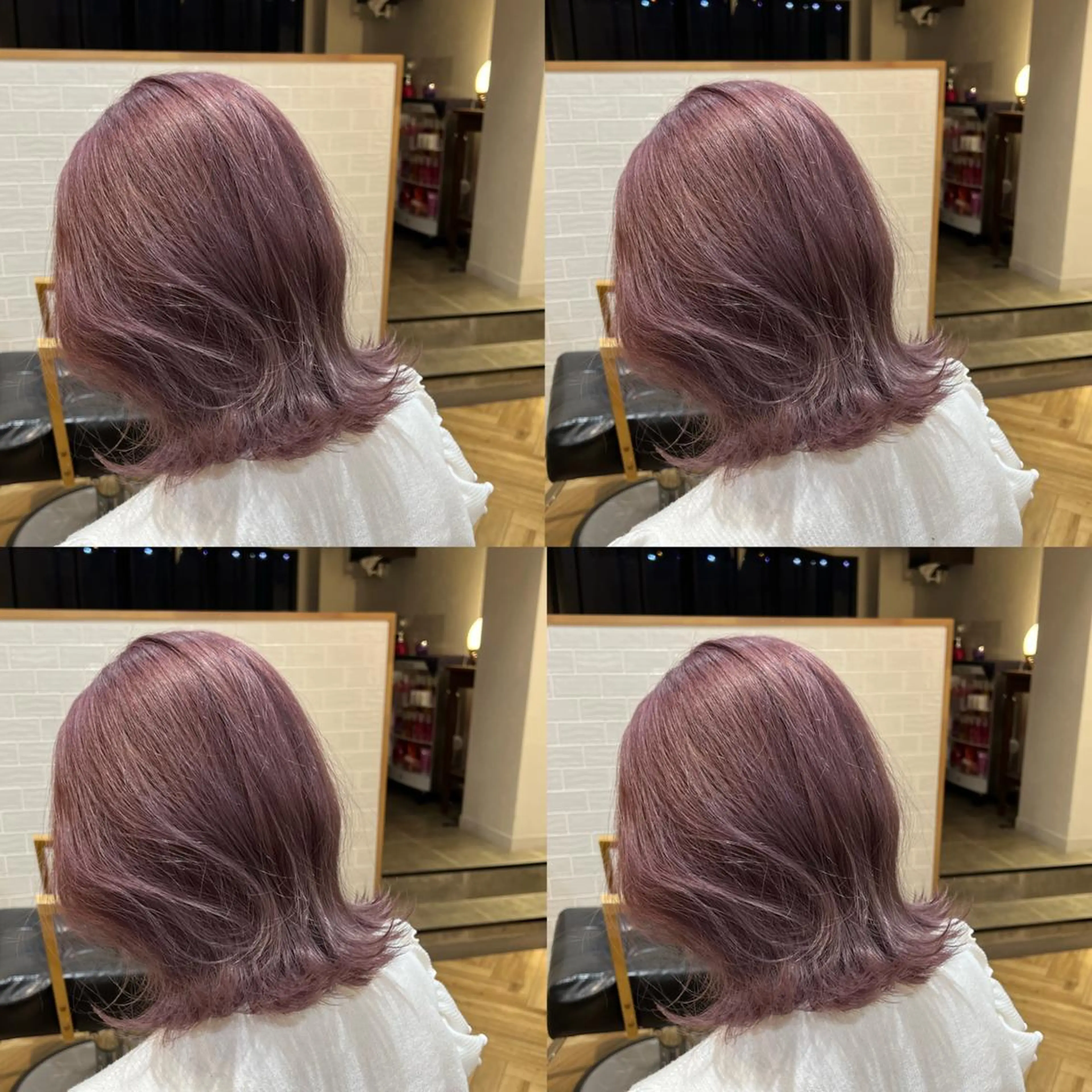 ミディアム カラー ラベンダーカラー ピンクカラー ピンクラベンダー 艶カラー/韓国顔周り 🎀mamiのヘアスタイル