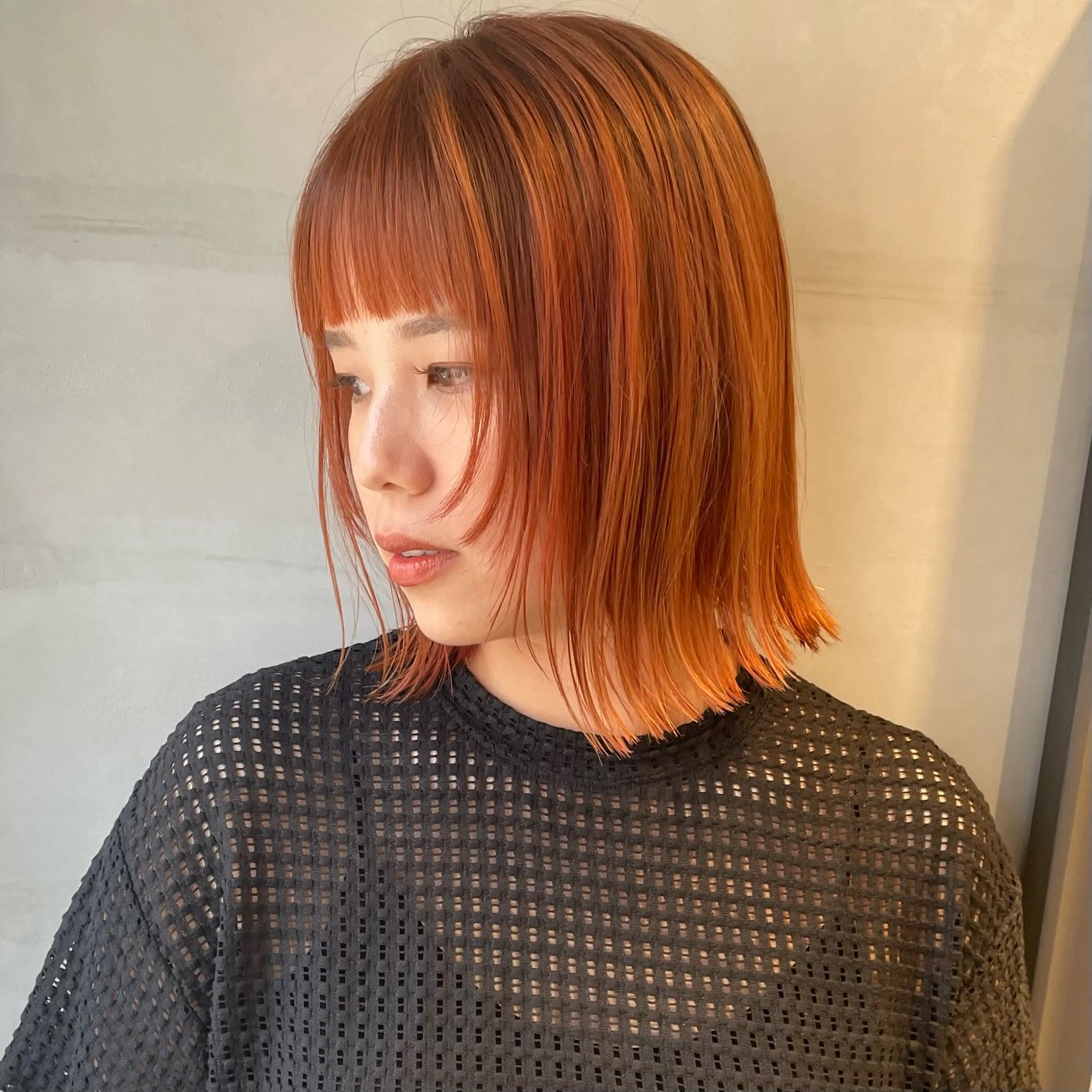 ミディアム カット ヘアカラー トリートメント 🎀大川 錬🎀 ブリーチなしWカラーのヘアスタイル