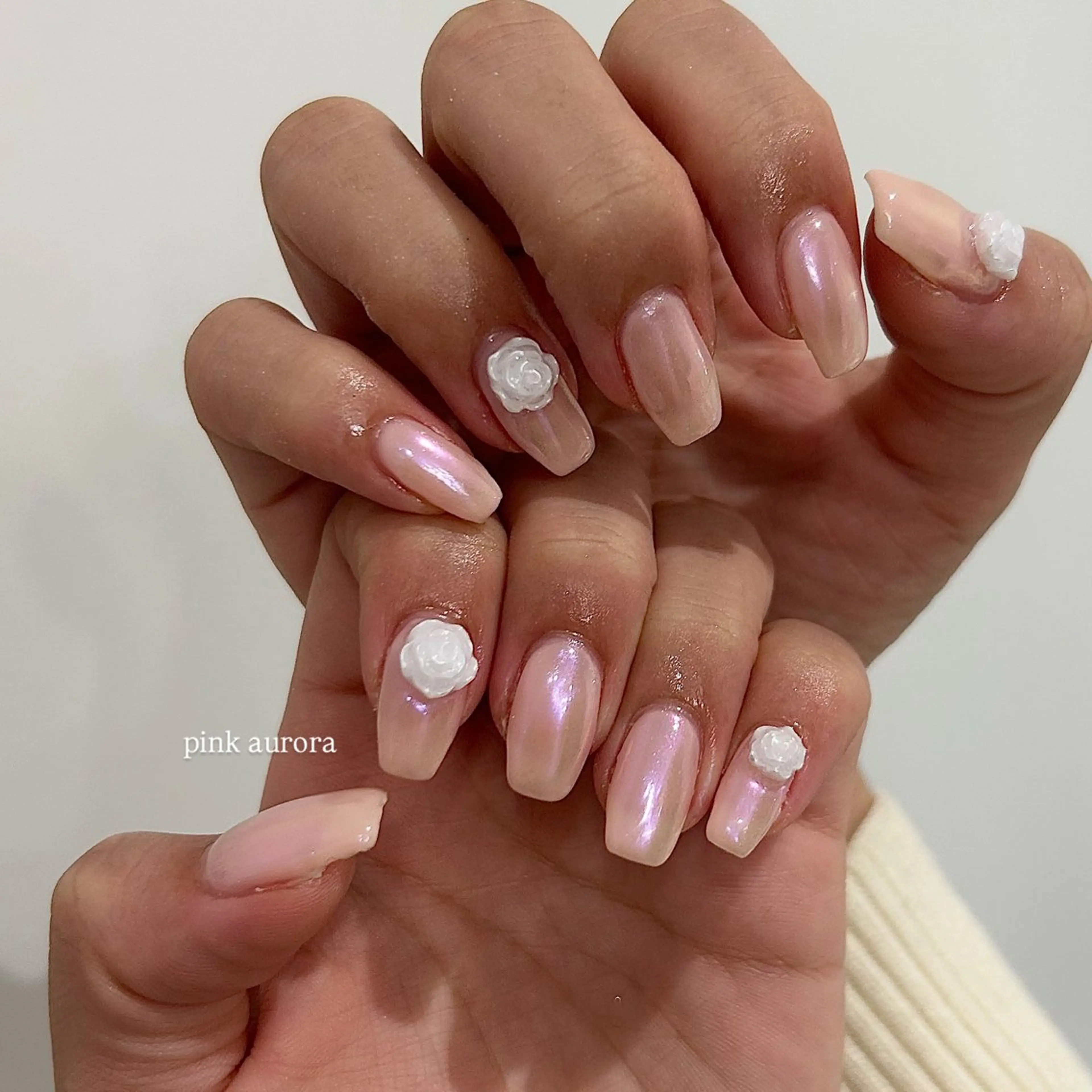 ネイル オーロラネイル honoka ガーリーネイル໒꒱のネイルデザイン