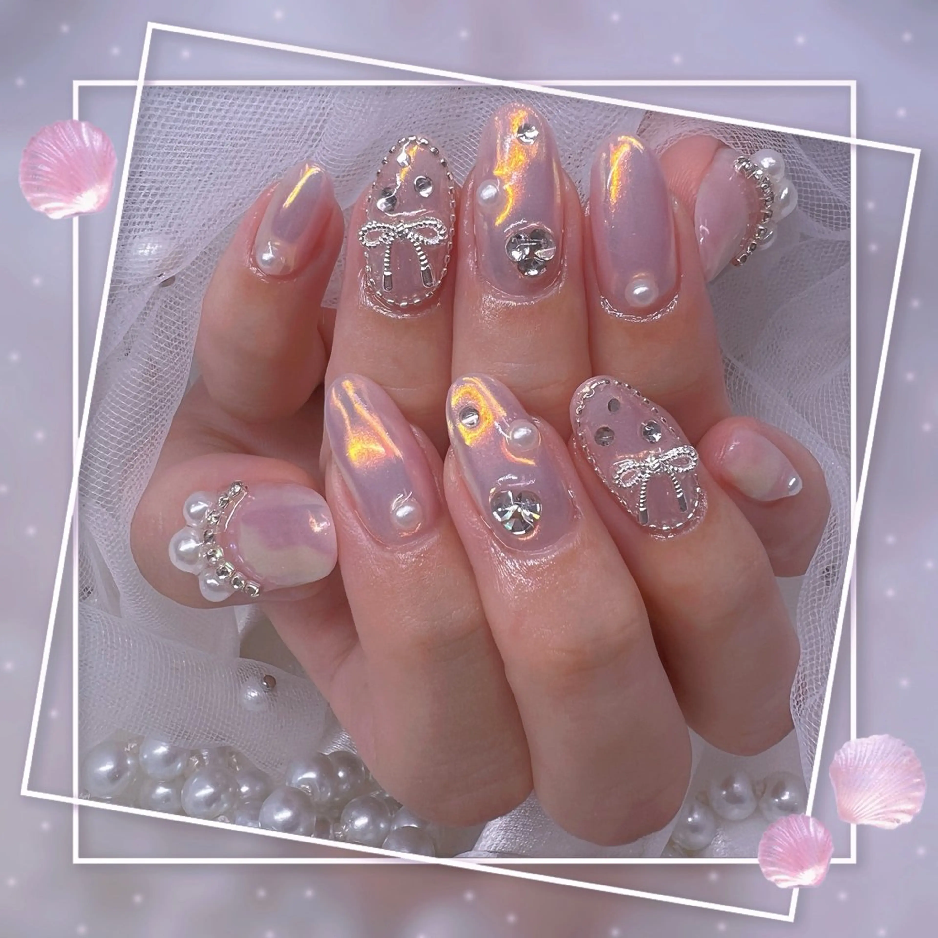 ネイル チークネイル フレンチネイル グラデーション マグネットネイル マグネットフレンチ ハンドネイル ハンドケア Chill Nailsalonのネイルデザイン