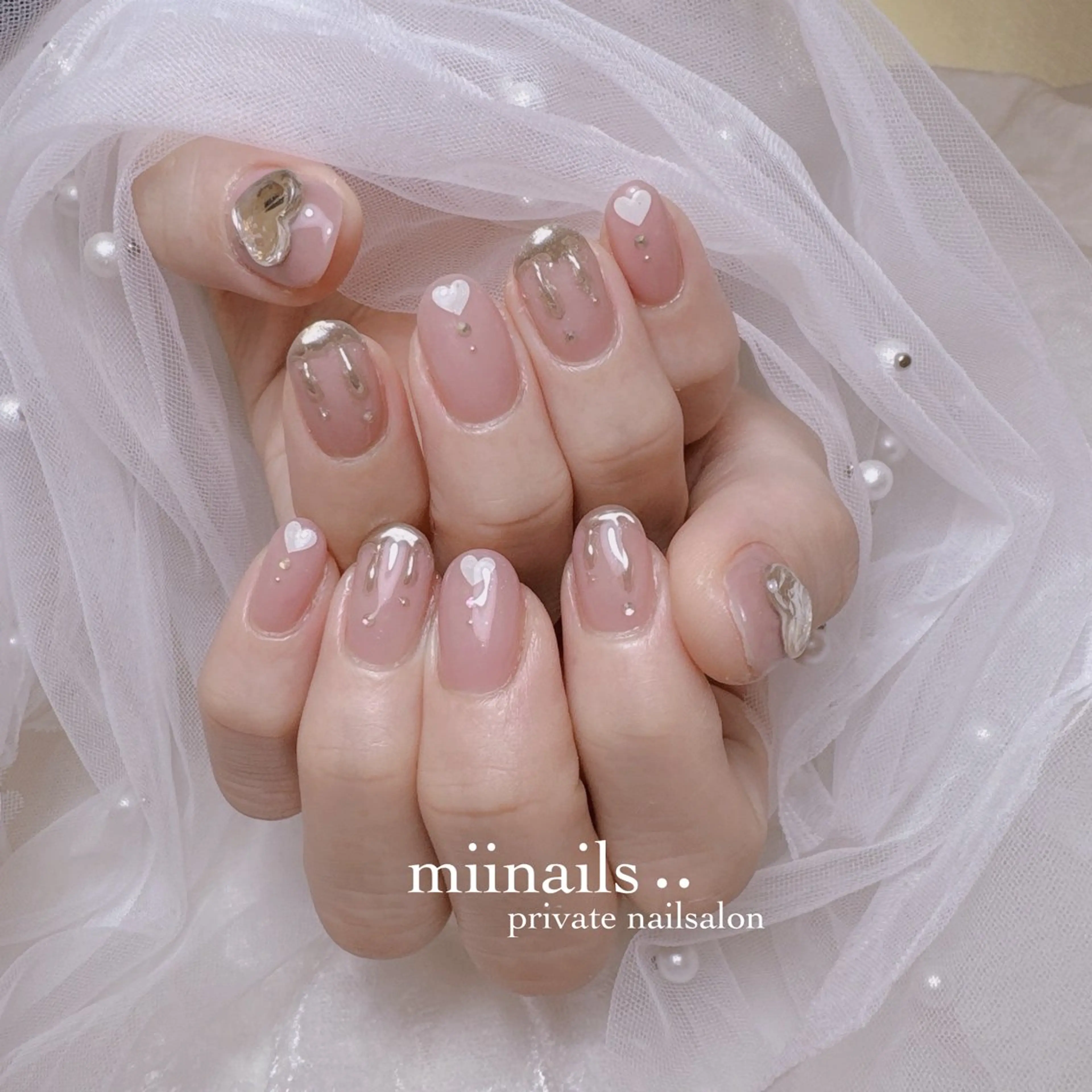 ネイル 韓国ネイル マグネットネイル ワンホンネイル ハンドネイル nailsalon miinailsのネイルデザイン
