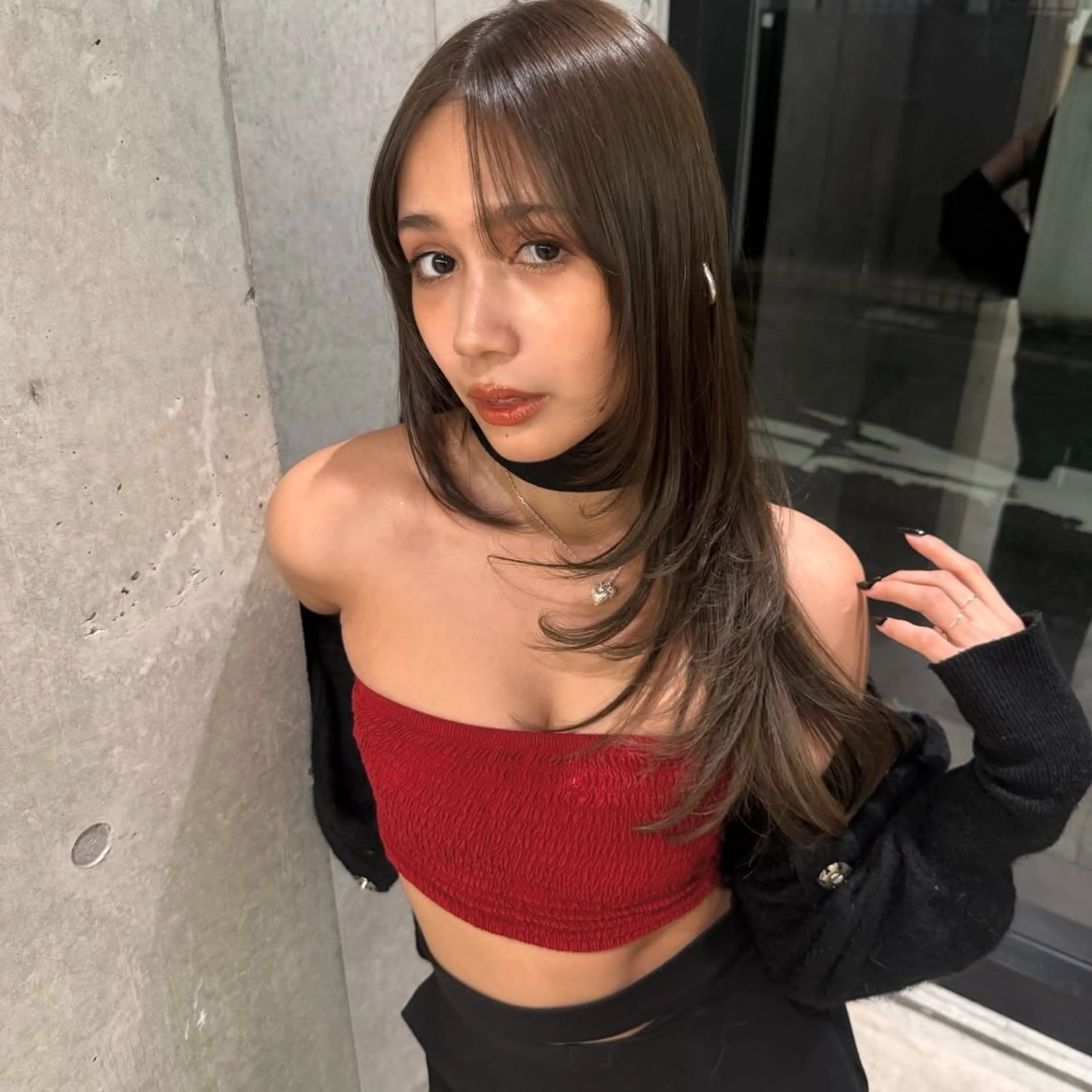 ロング カラー ヘアアレンジ ベージュカラー ブリーチ 透明感カラー グレージュ ブリーチなしカラー ヘアカラー トリートメント ヘッドスパ Mizobe misakiのヘアスタイル