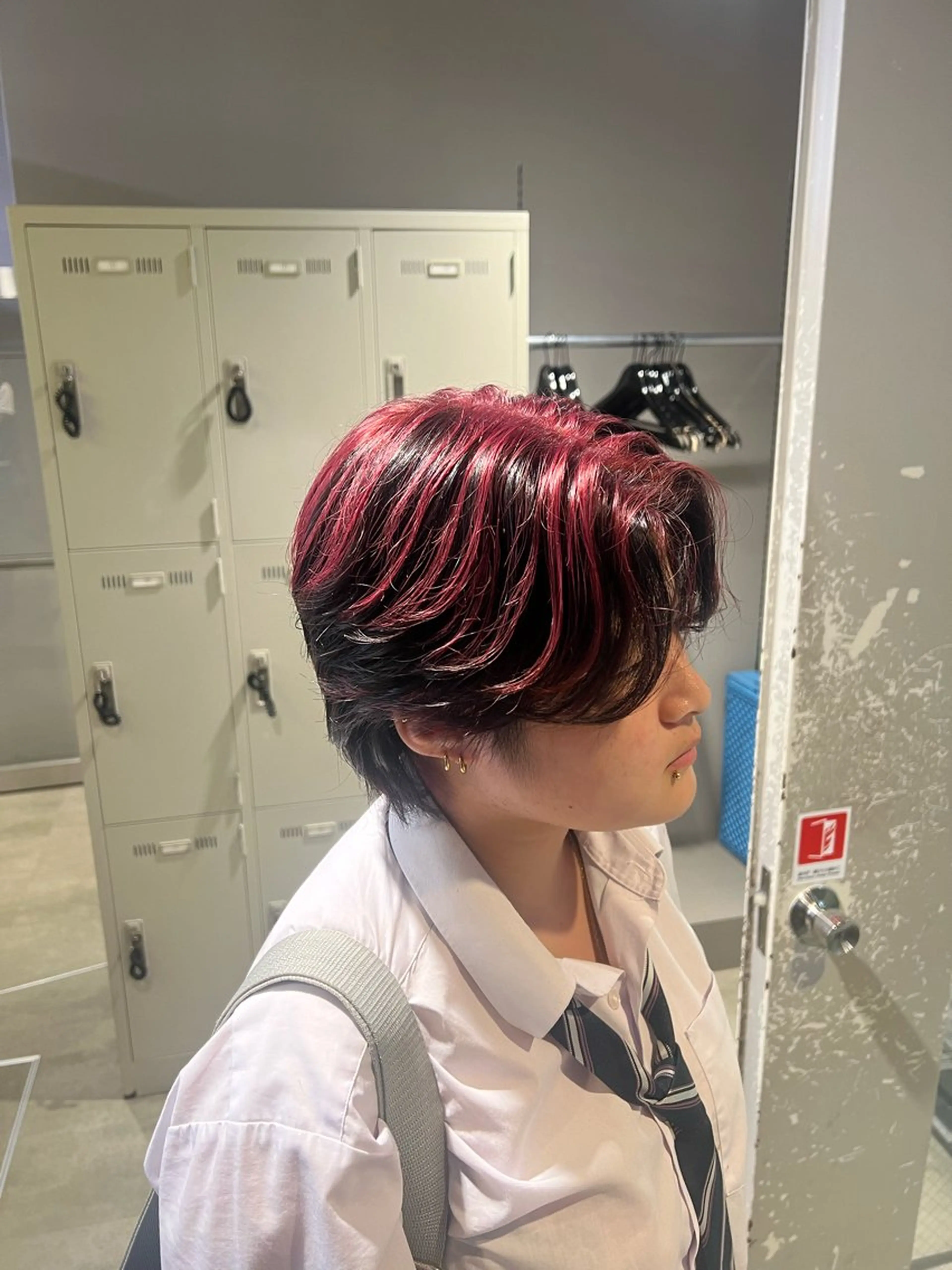 ショート カラー パーマ メンズ ヘアカラー 韓国レイヤーカット /REIのヘアスタイル