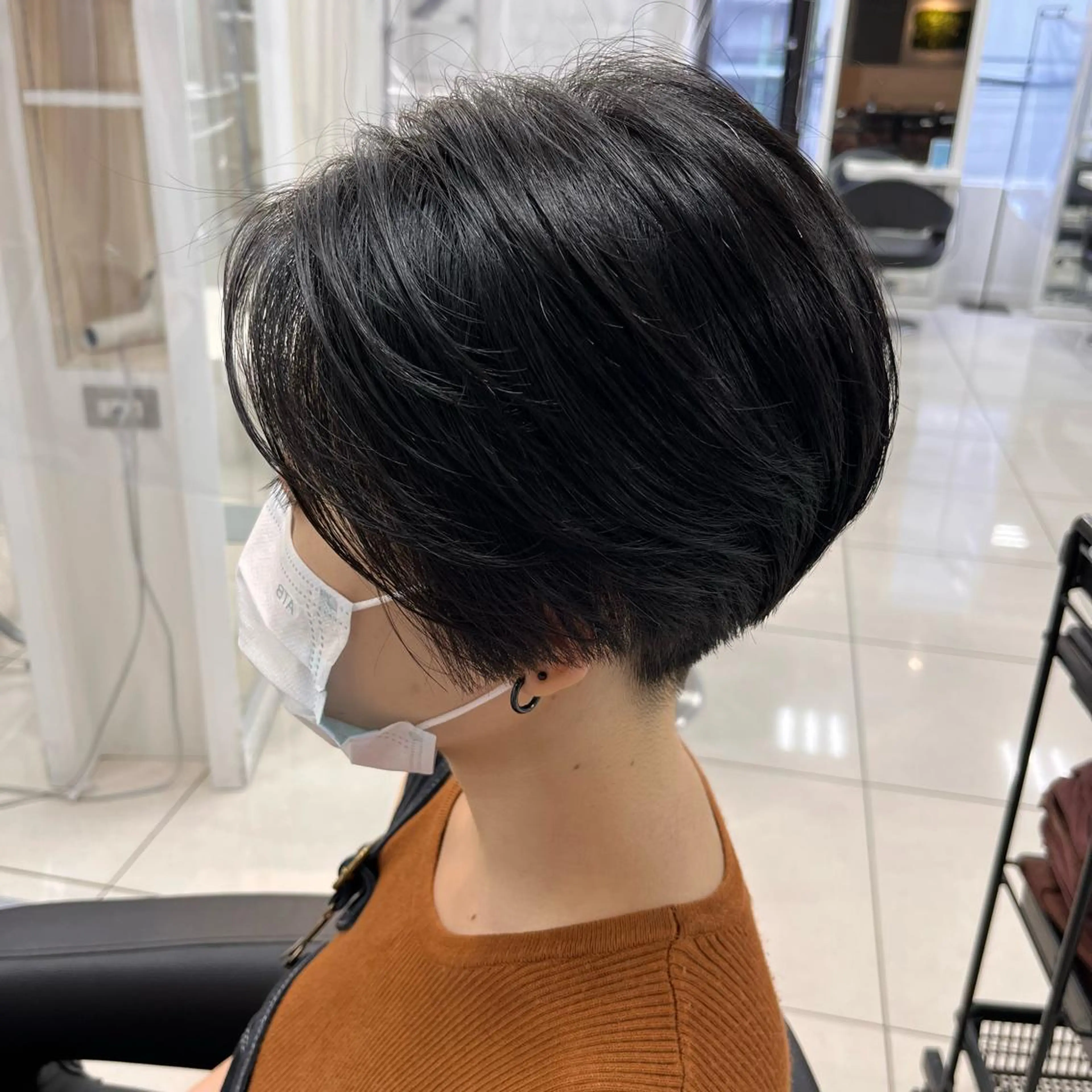 ショート ハンサムショート ショートヘア カット 【センターパート/ マッシュ】ryokaのヘアスタイル