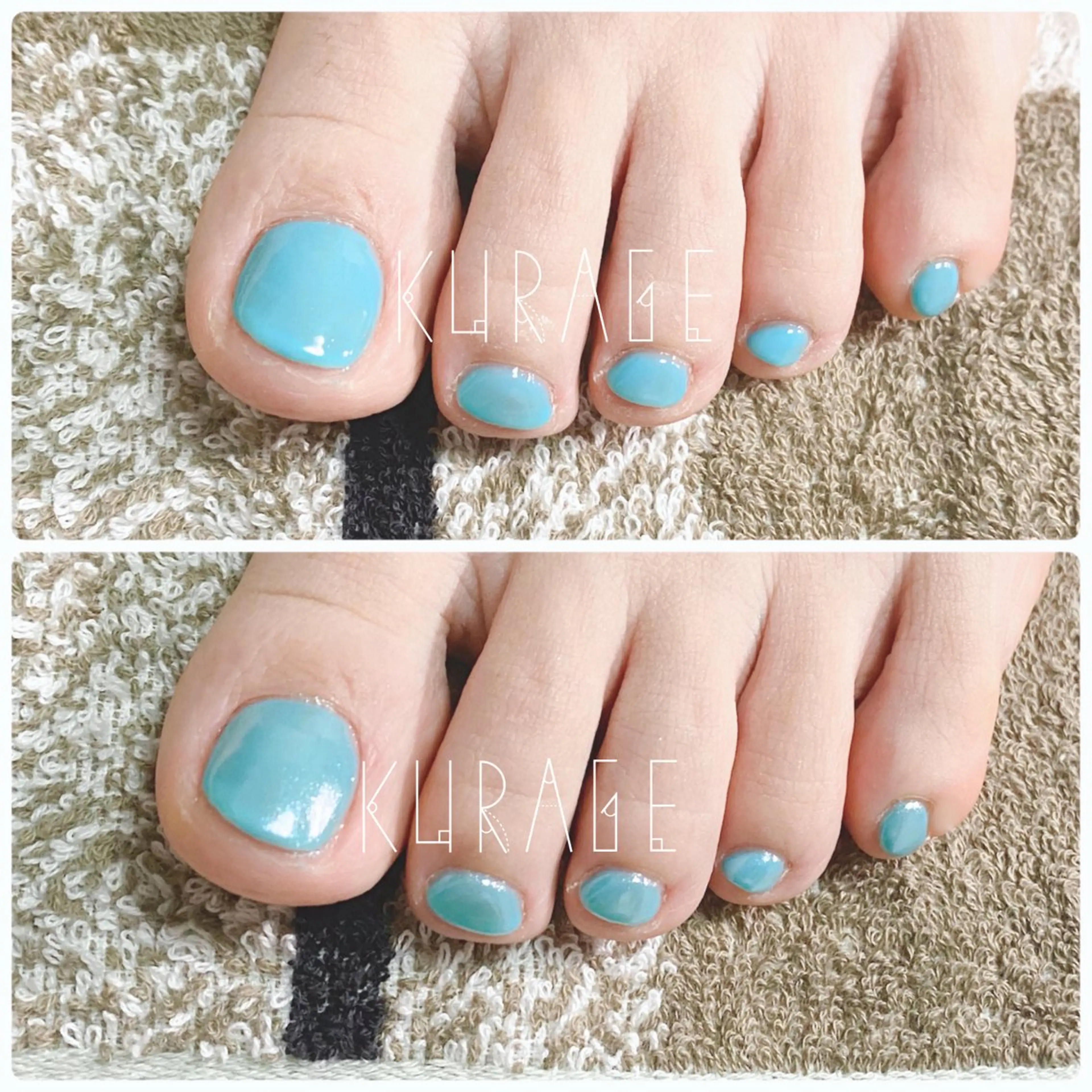 ネイル オーロラネイル フットネイル private salon 海月のネイルデザイン