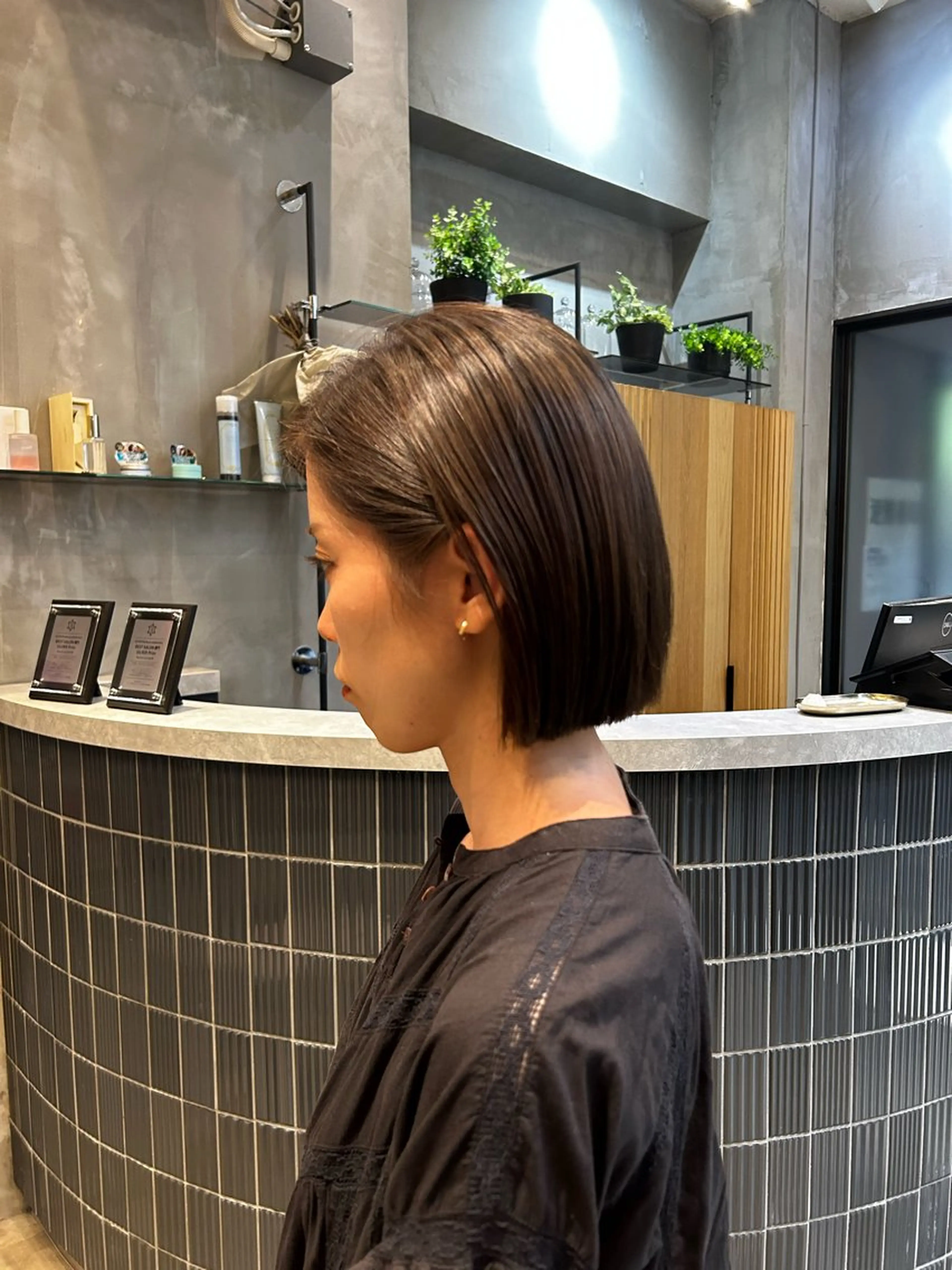 ショート カラー 髪質改善 ANFINI所属・ボブ・レイヤー 田中 励也のヘアスタイル