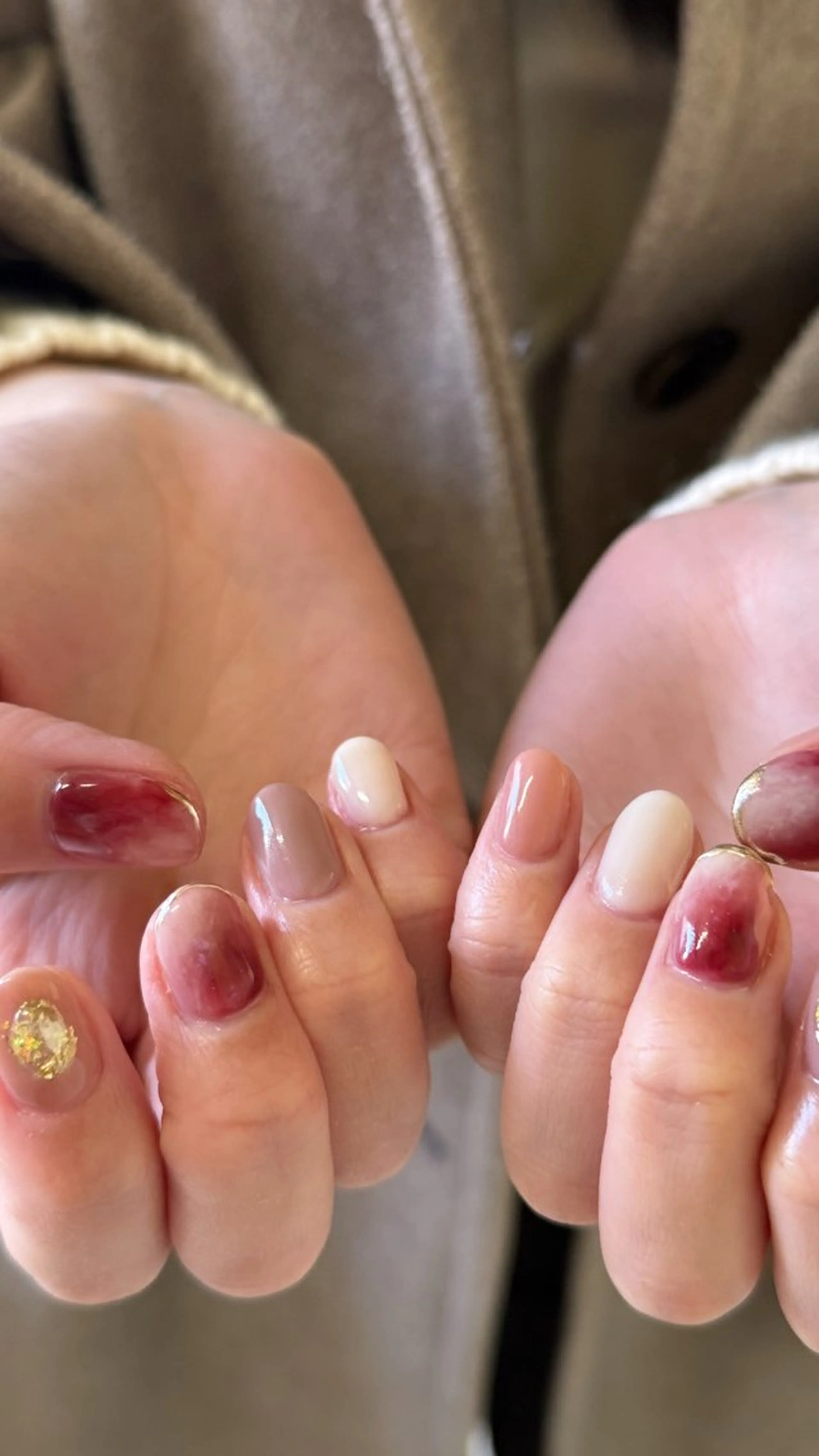 ネイル アートネイル ニュアンスネイル ハンドネイル 五百路 蛍来のネイルデザイン