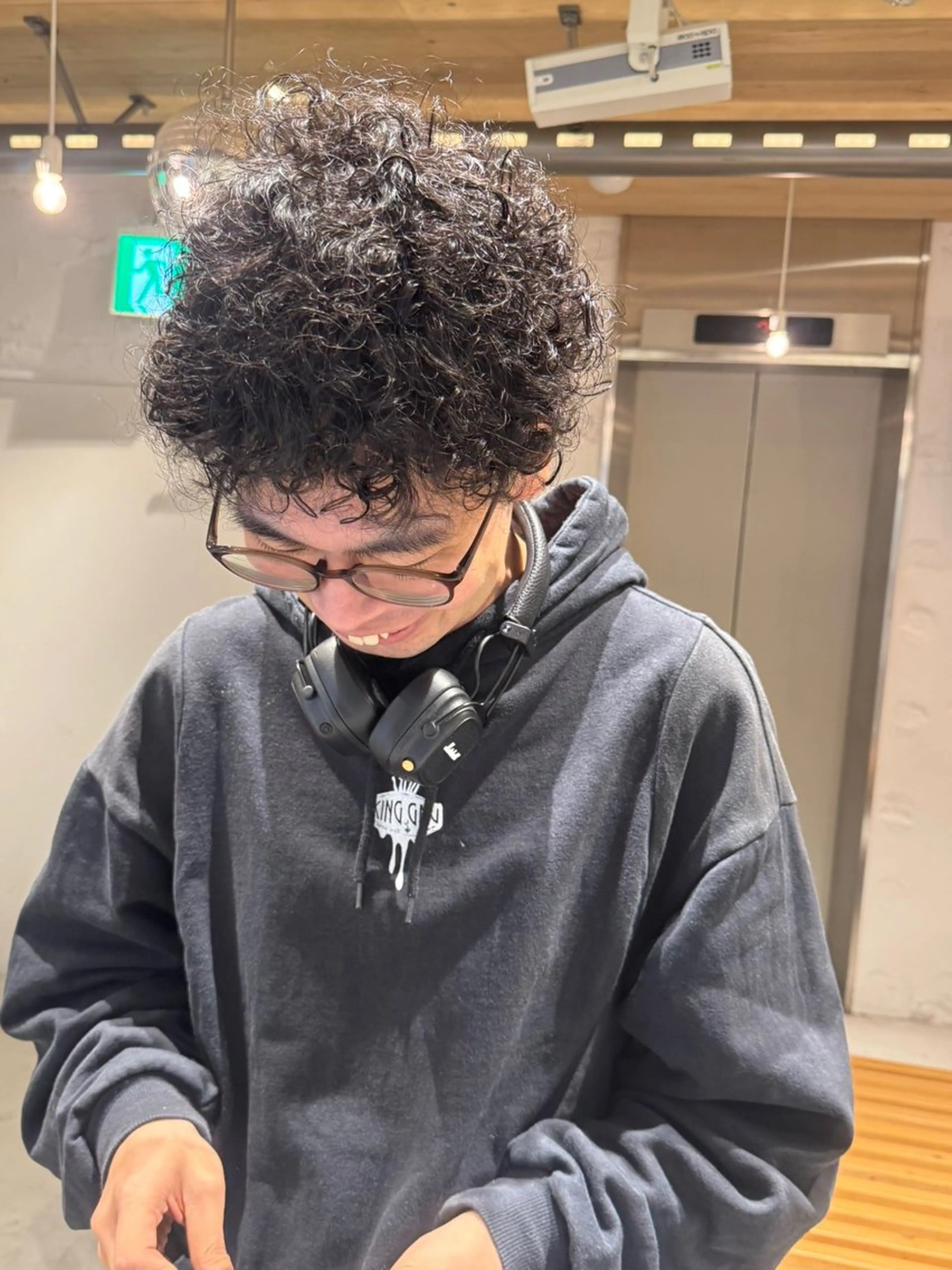 メンズ メンズパーマ カット 🌶推しカラー RINA🌶´-のヘアスタイル