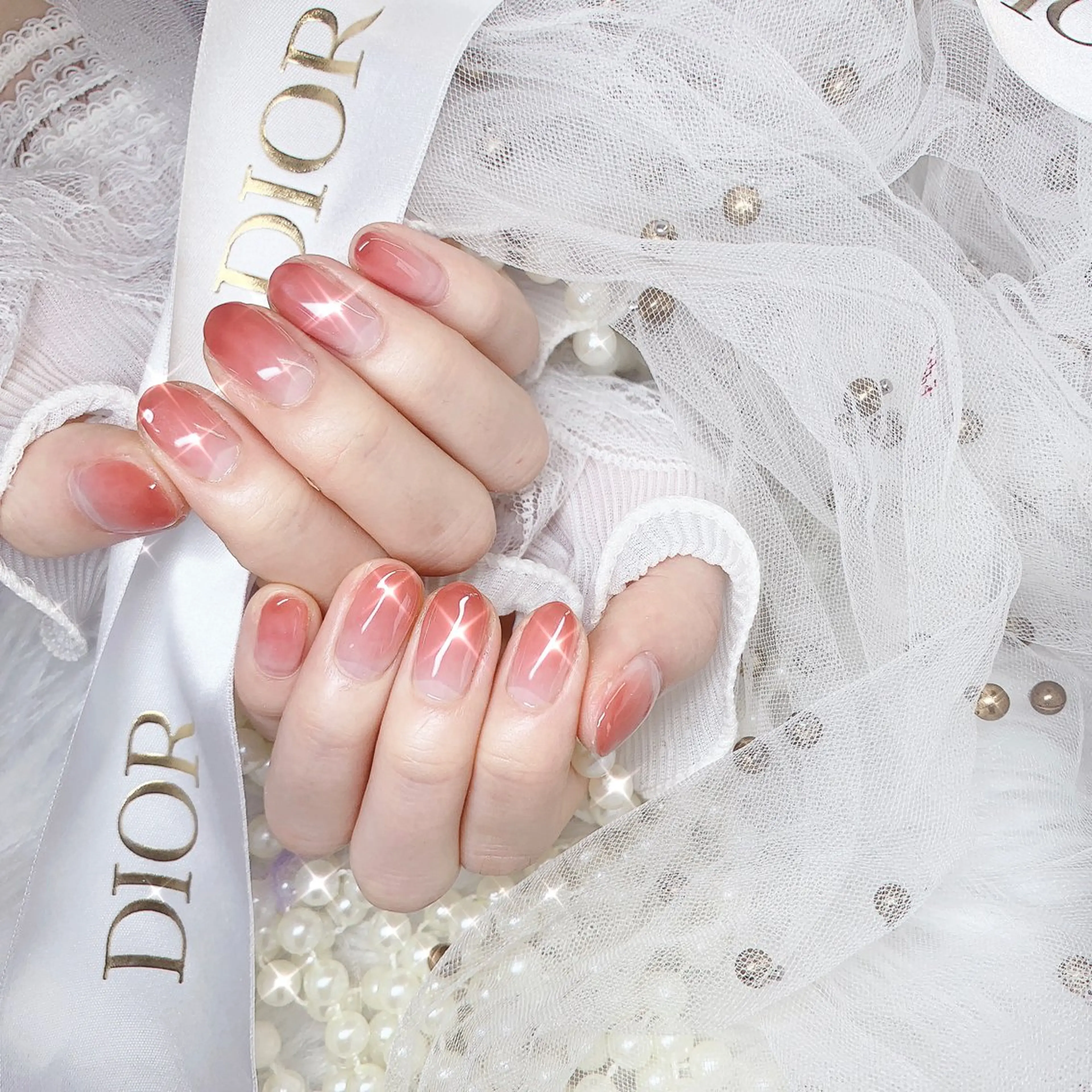 ネイル オーロラネイル 成人式 フットネイル 韓国ネイル ロングネイル Yudia🦋 azuのネイルデザイン