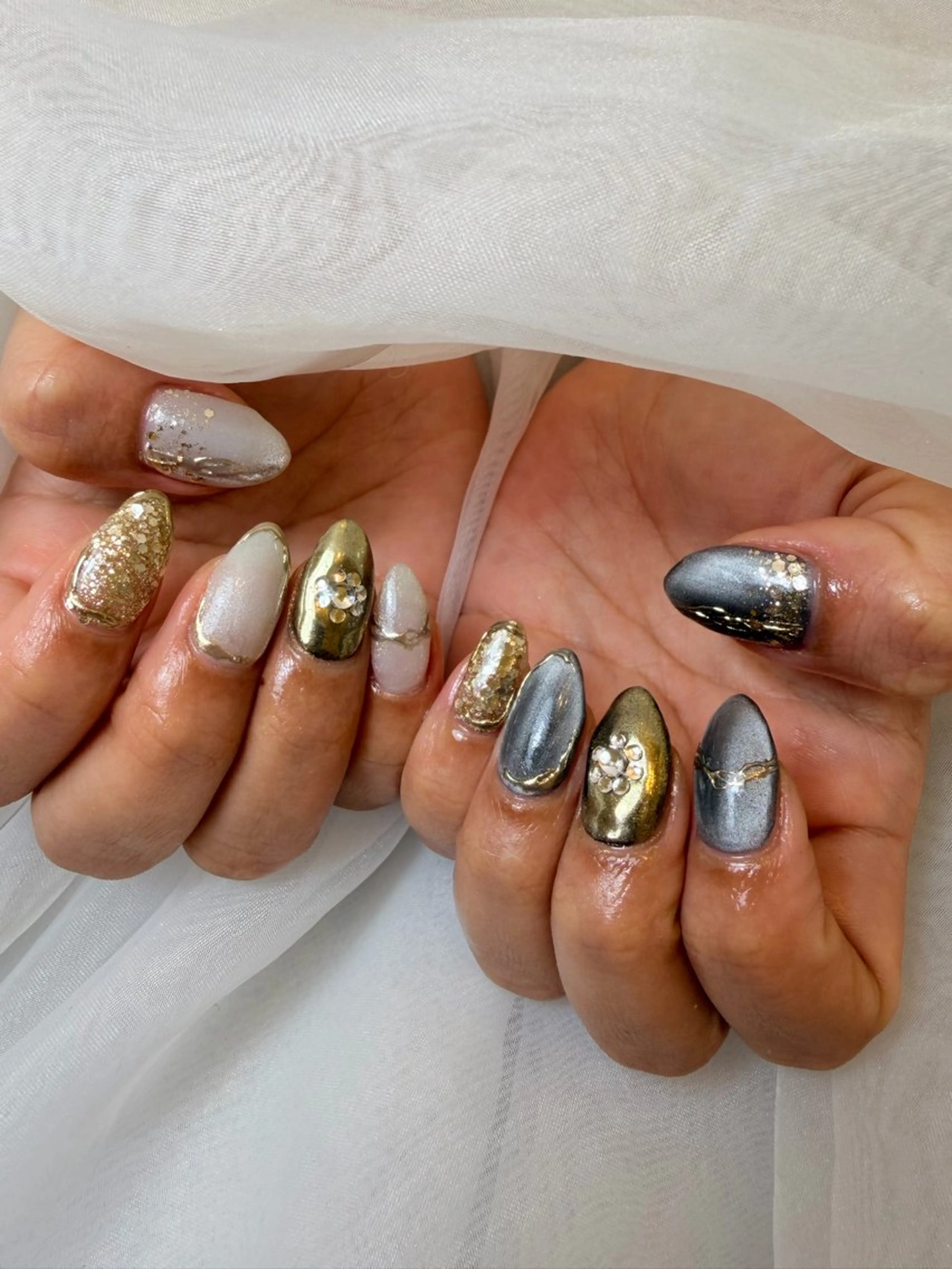 ネイル ハンドネイル nailsalonAxia所属・。*✧⛓️ mayu⛓️✧︎*。のネイルデザイン