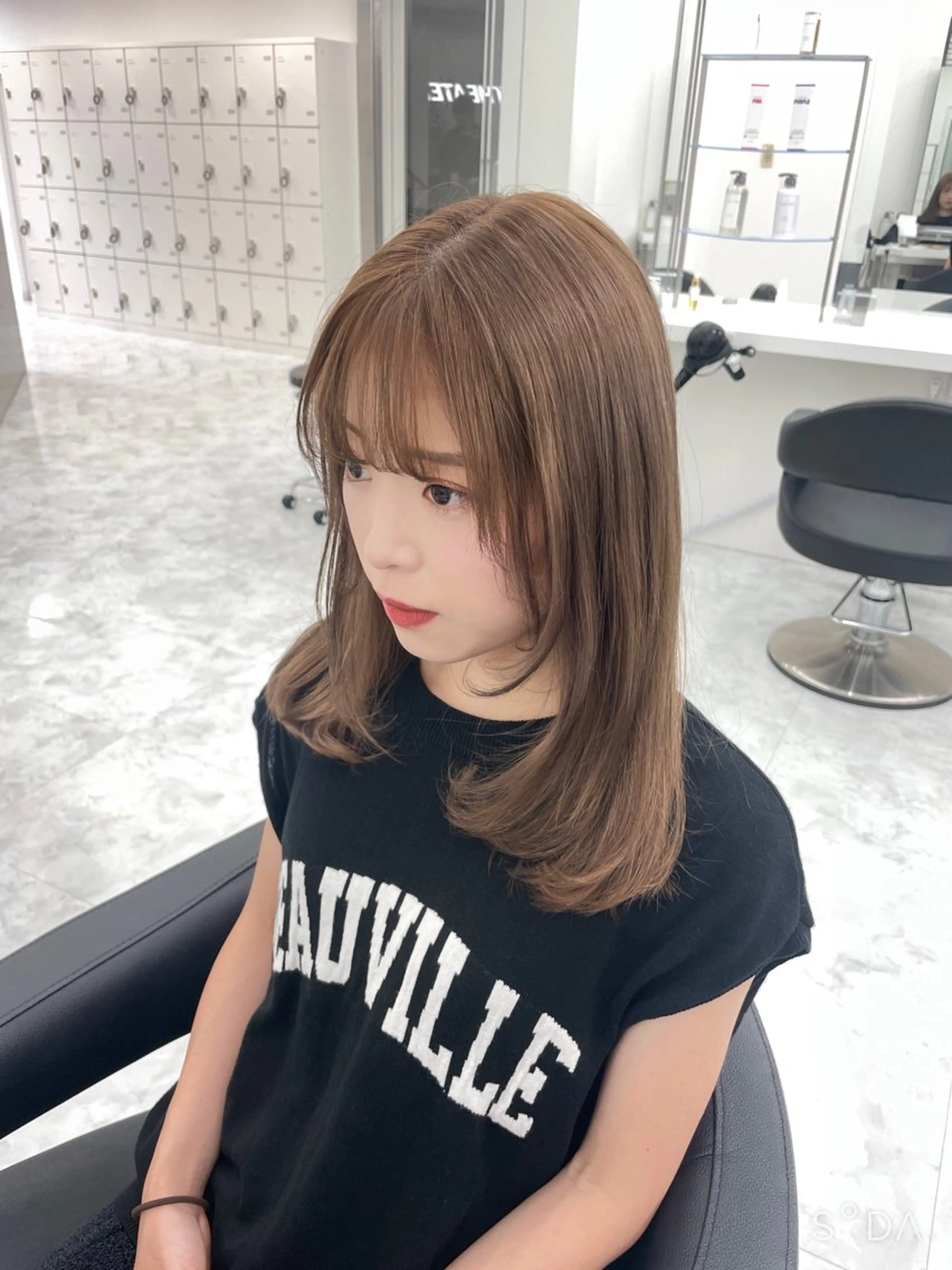 ミディアム カット ヘアカラー トリートメント MOE 福岡韓国ヘア✧︎のヘアスタイル