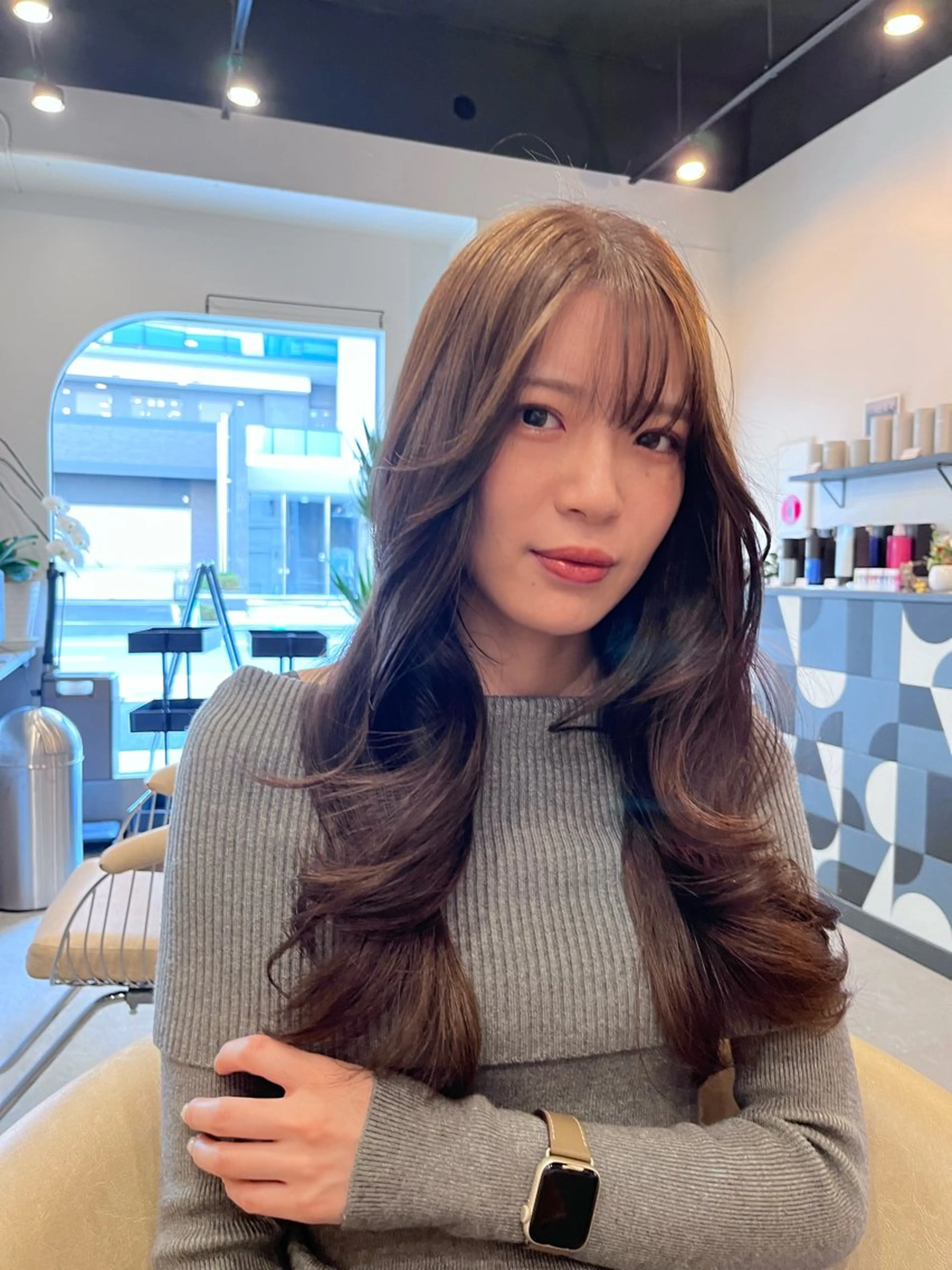 ロング カラー ブリーチ ケアブリーチ 透明感カラー ハイトーンカラー ボブ カット ヘアカラー トリートメント dogstar加藤翔 太登戸/向ヶ丘遊園のヘアスタイル