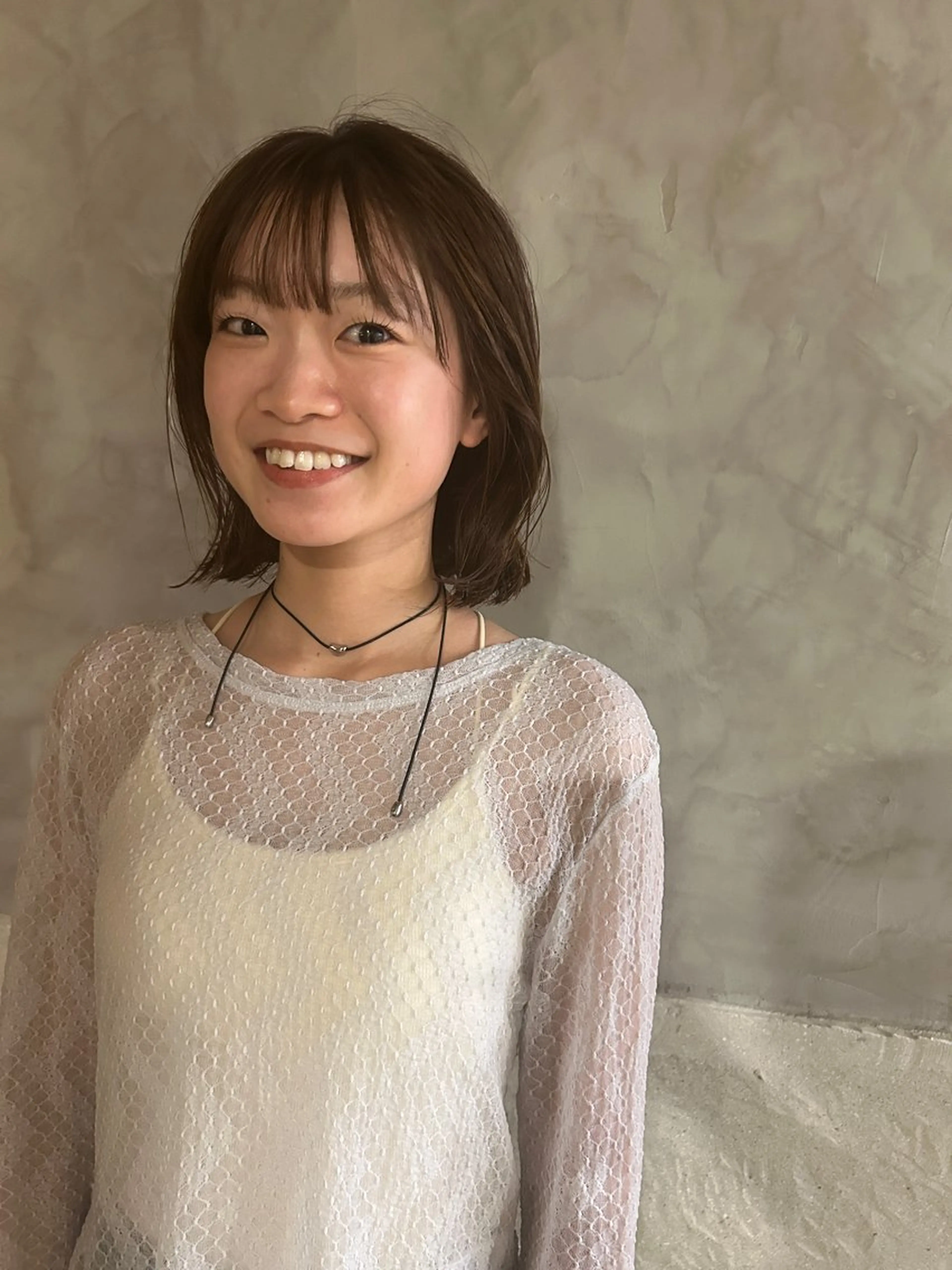 ミディアム パーマ ミディアムパーマ カット パーマ トリートメント さの あやねのヘアスタイル