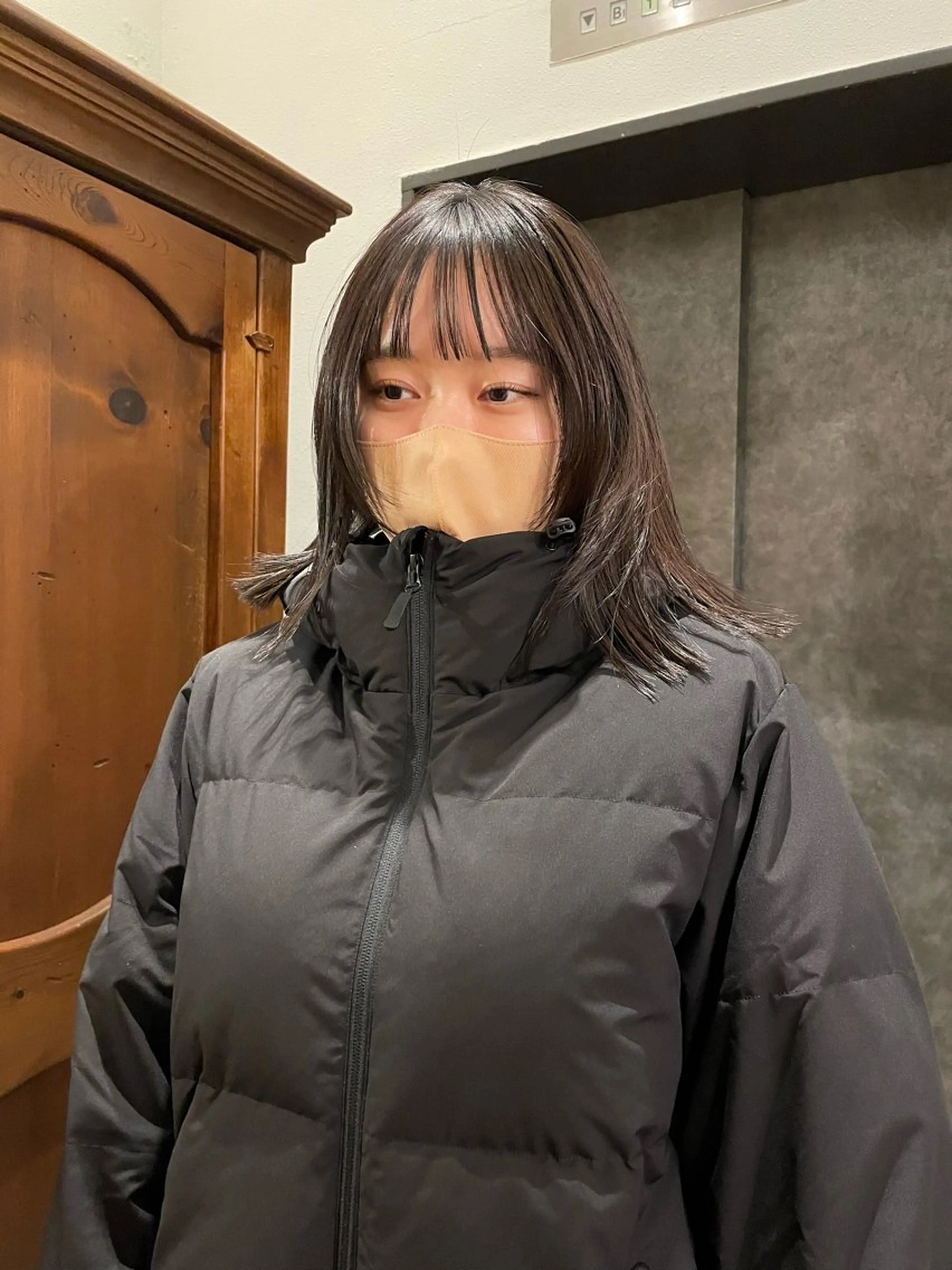 ミディアム ボブ 顔周りカット レイヤーカット tete nico所属・似合わせ/ヘアカラー nanami🌸のヘアスタイル