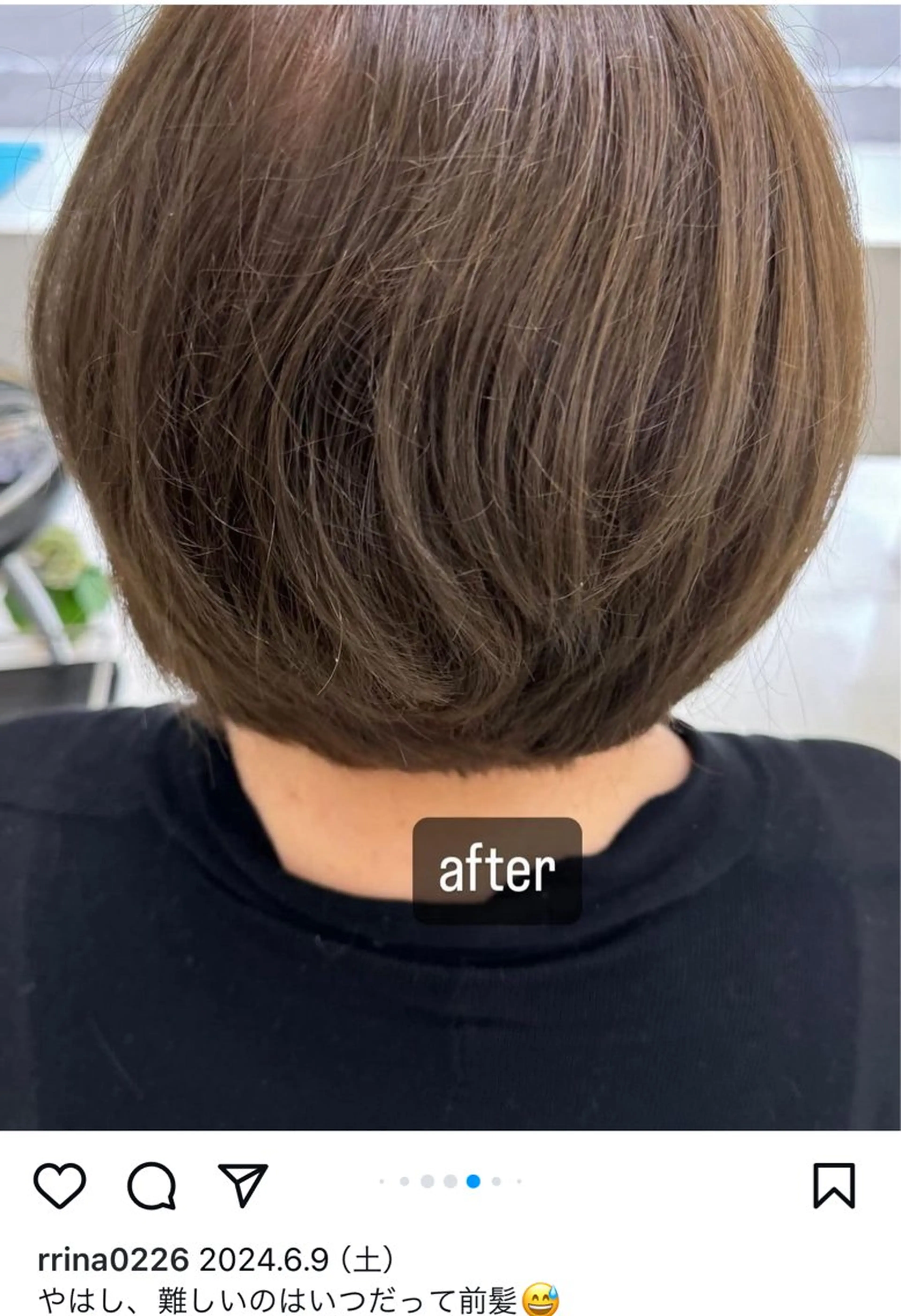 ミディアム ボブ 小顔カット タカハシ リナのヘアスタイル