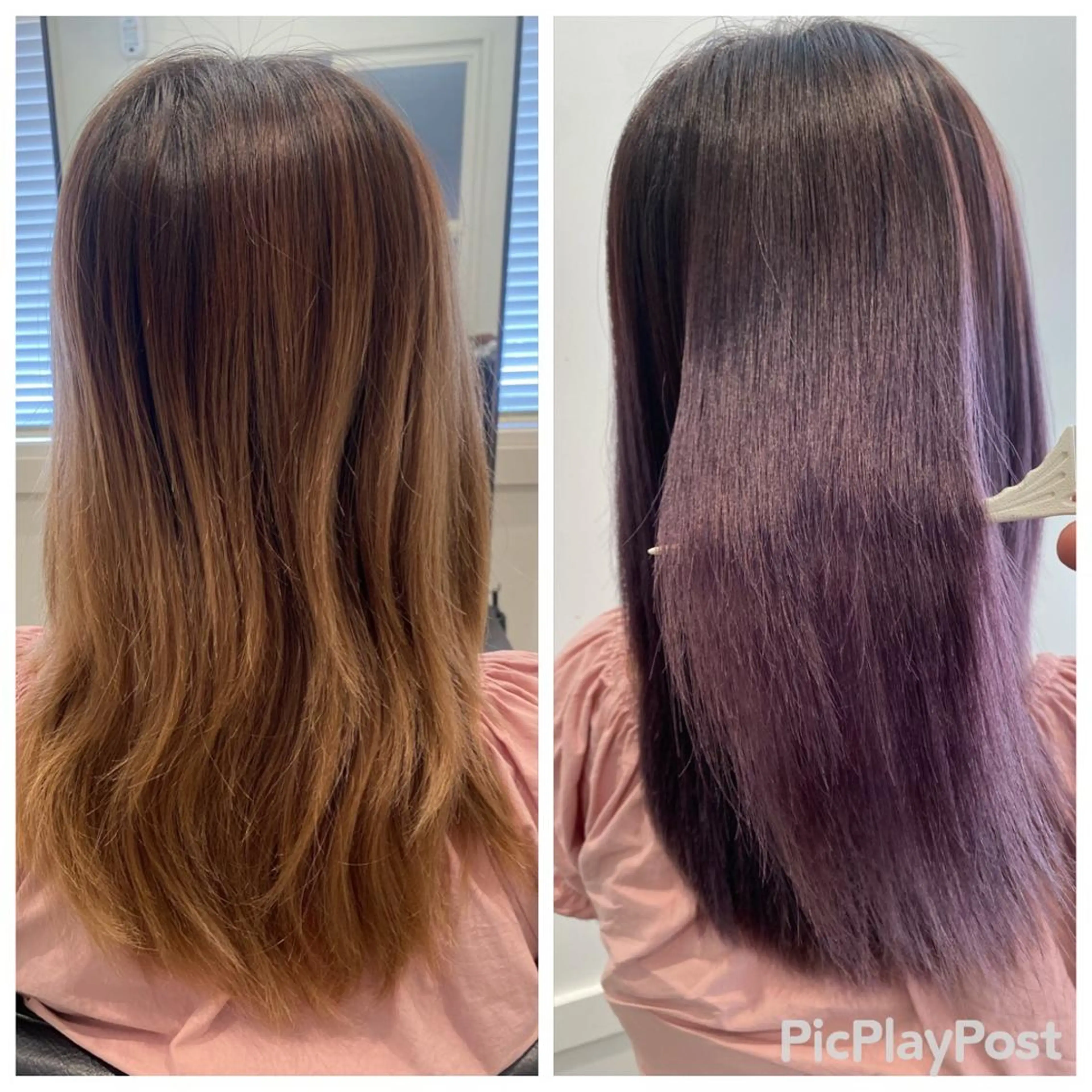 ミディアム カラー パーマ ブリーチ 縮毛矯正 ヘアカラー 縮毛矯正 トリートメント ブリーチ縮毛矯正 ／髪質改善／KEIのヘアスタイル