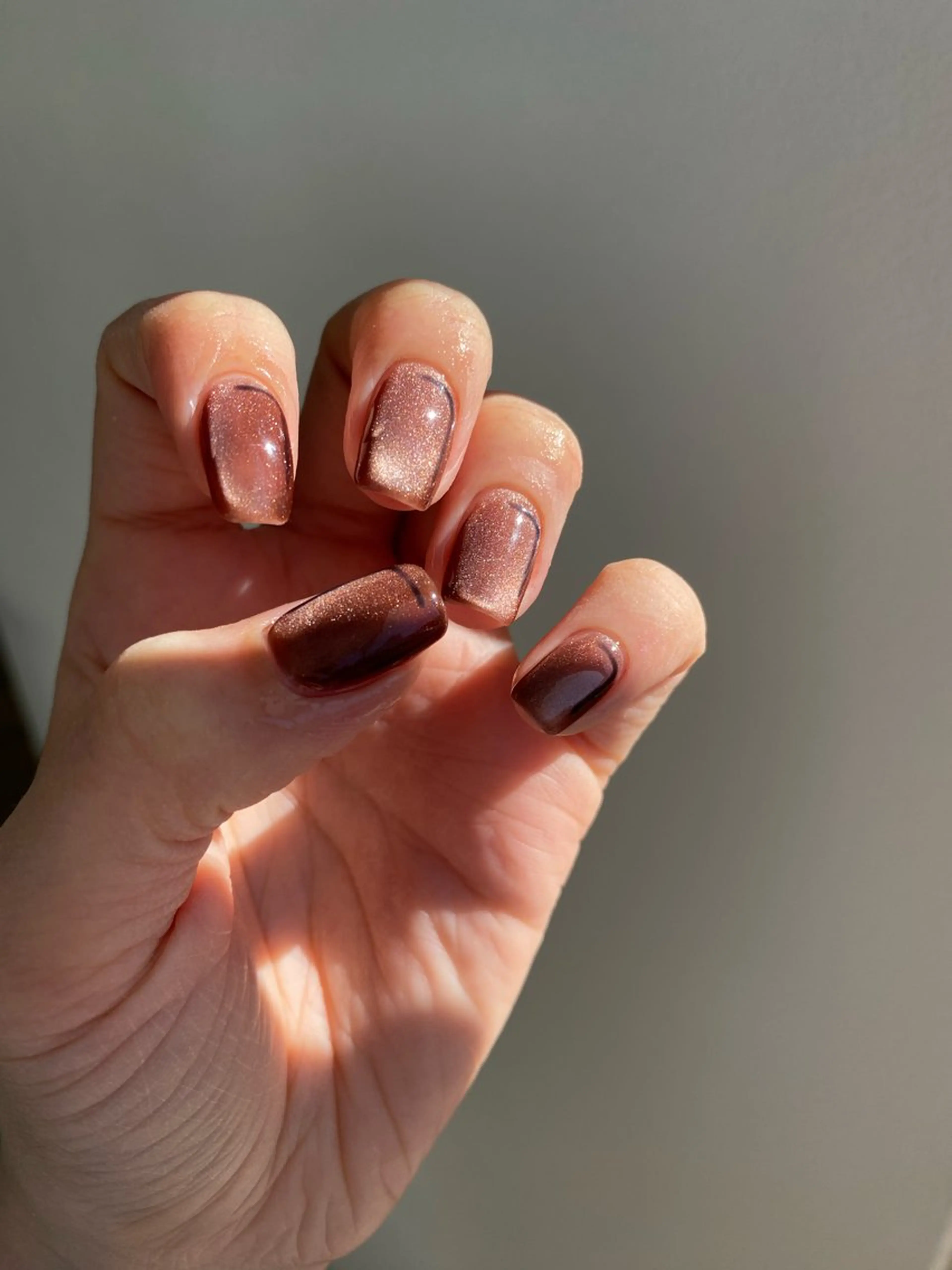 ネイル オーロラネイル マグネットネイル ニュアンスネイル シンプルネイル 春ネイル 草加ニュアンスネイル 🌚hersのネイルデザイン