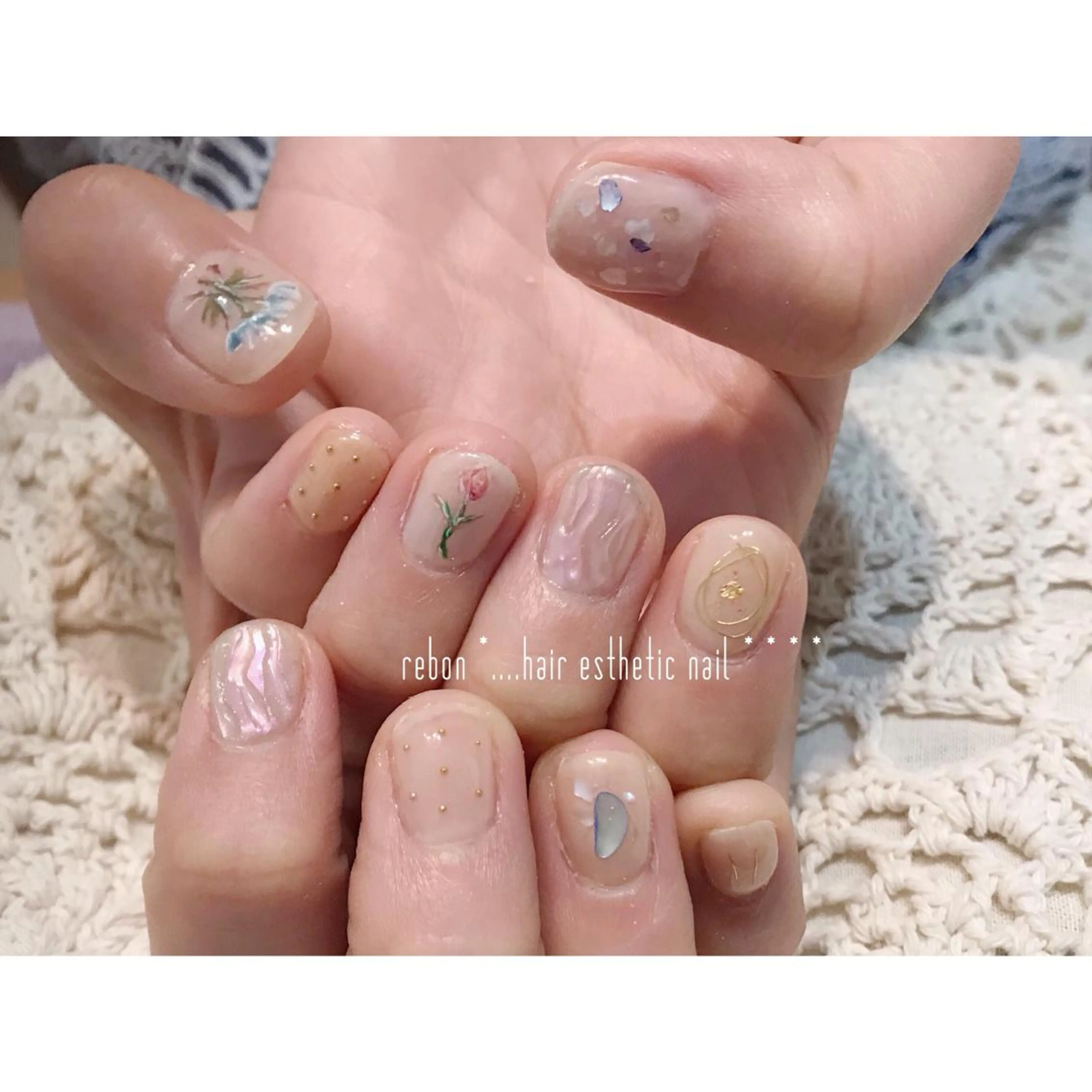 ネイル ハンドネイル フットネイル rebon＊ natsukiのネイルデザイン