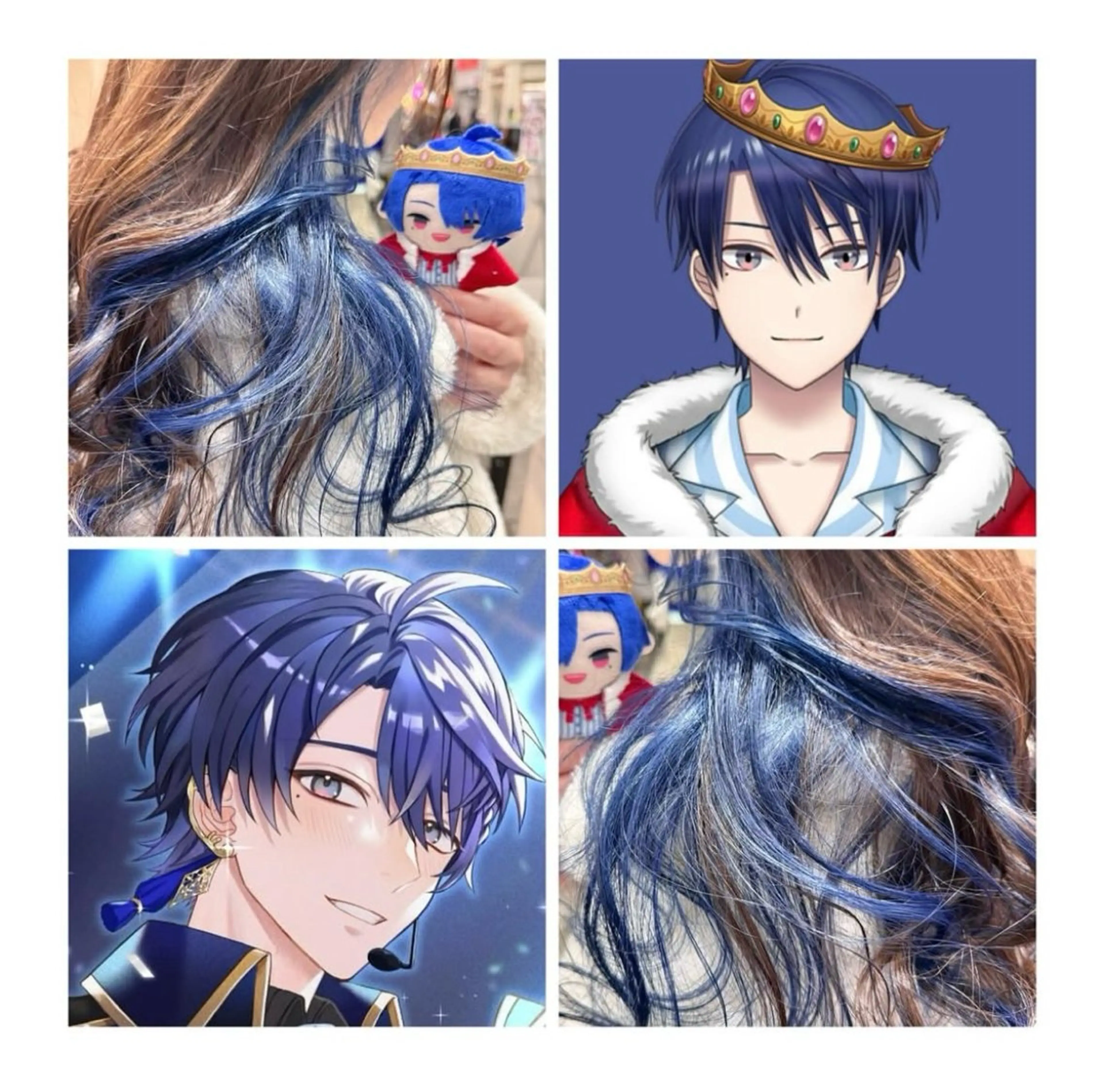 ミディアム カラー ブルーカラー ネイビーカラー ヘアカラー GARU-ガル-所属・TSUNO🦖 派手髪/オタク美容師のヘアスタイル