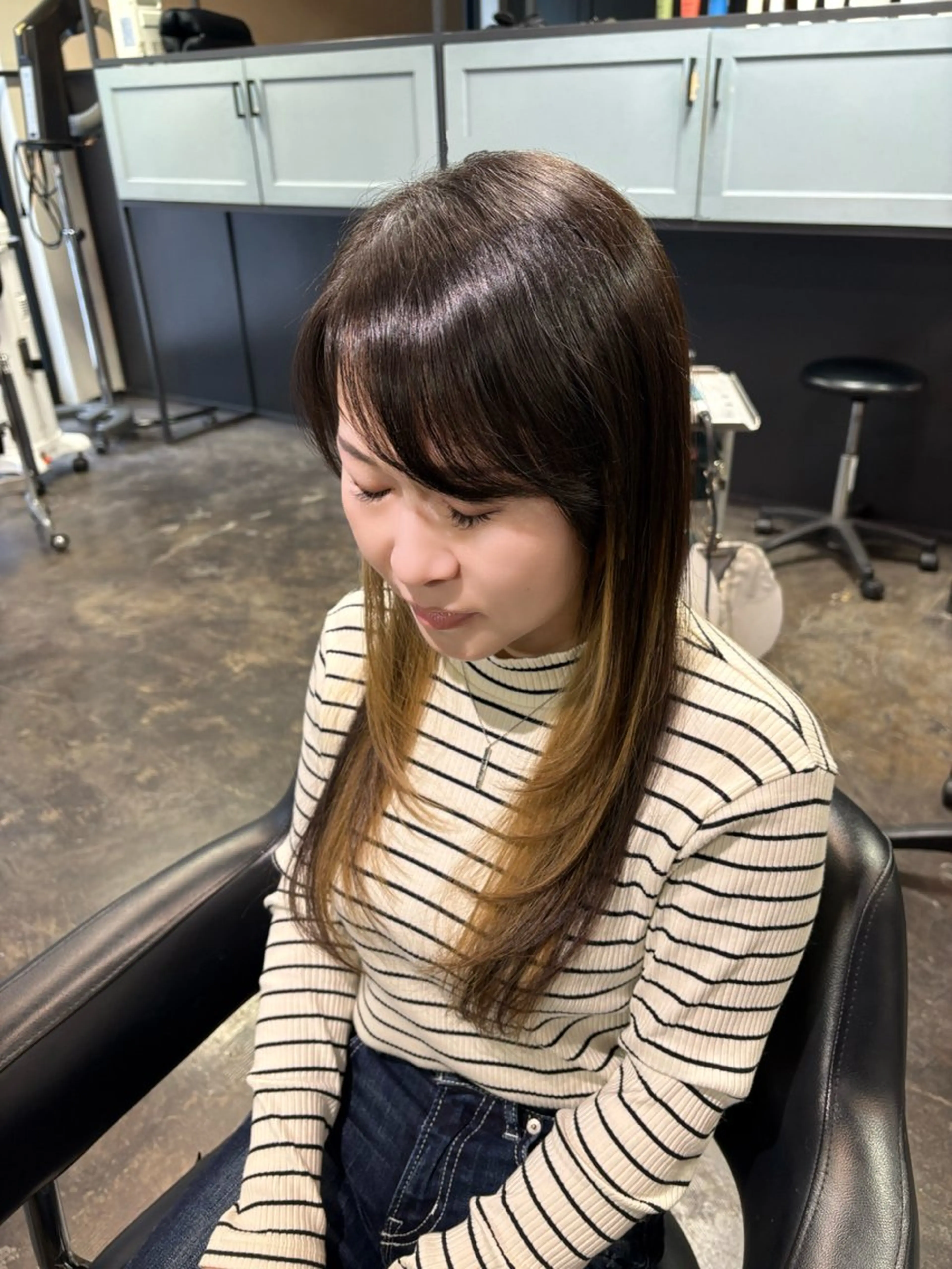 ロング レイヤーカット カット ユイカ🐮暖色カラー / 再現スタイルのヘアスタイル