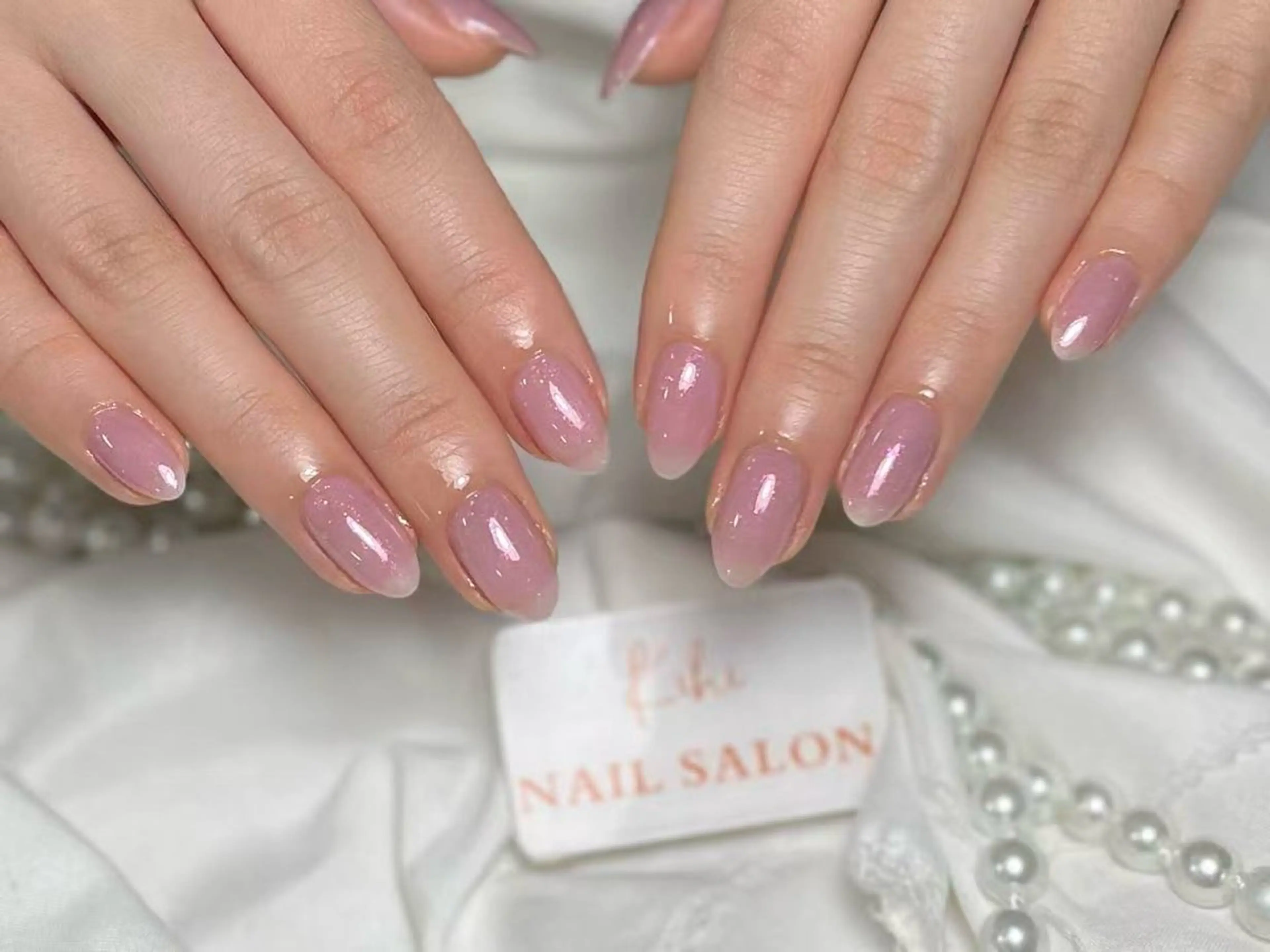 ネイル ハンドネイル ユリ🎀長さだし/ パラジェル/持ち込みのネイルデザイン