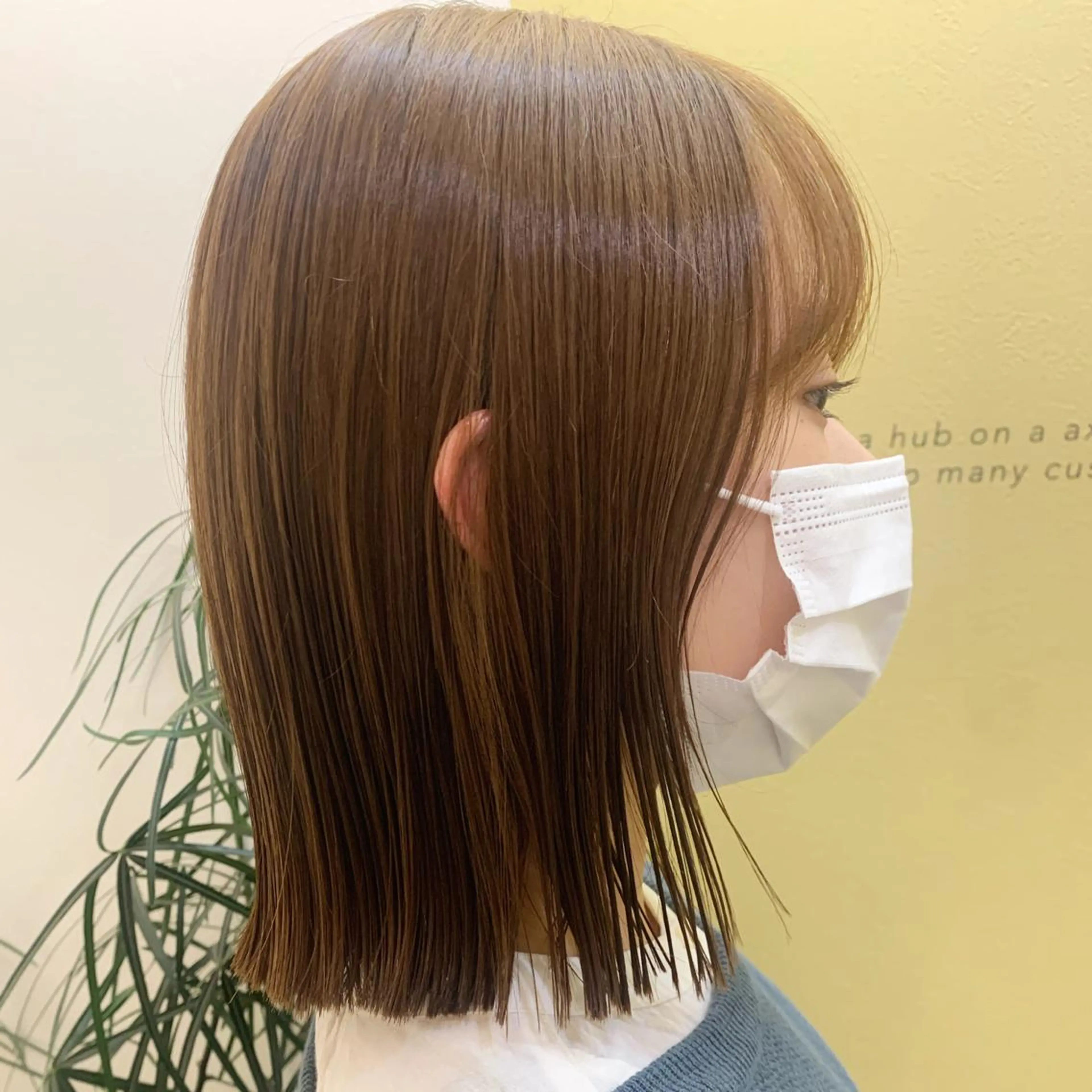 ミディアム カット トリートメント hub hair レイヤー/透明感のヘアスタイル