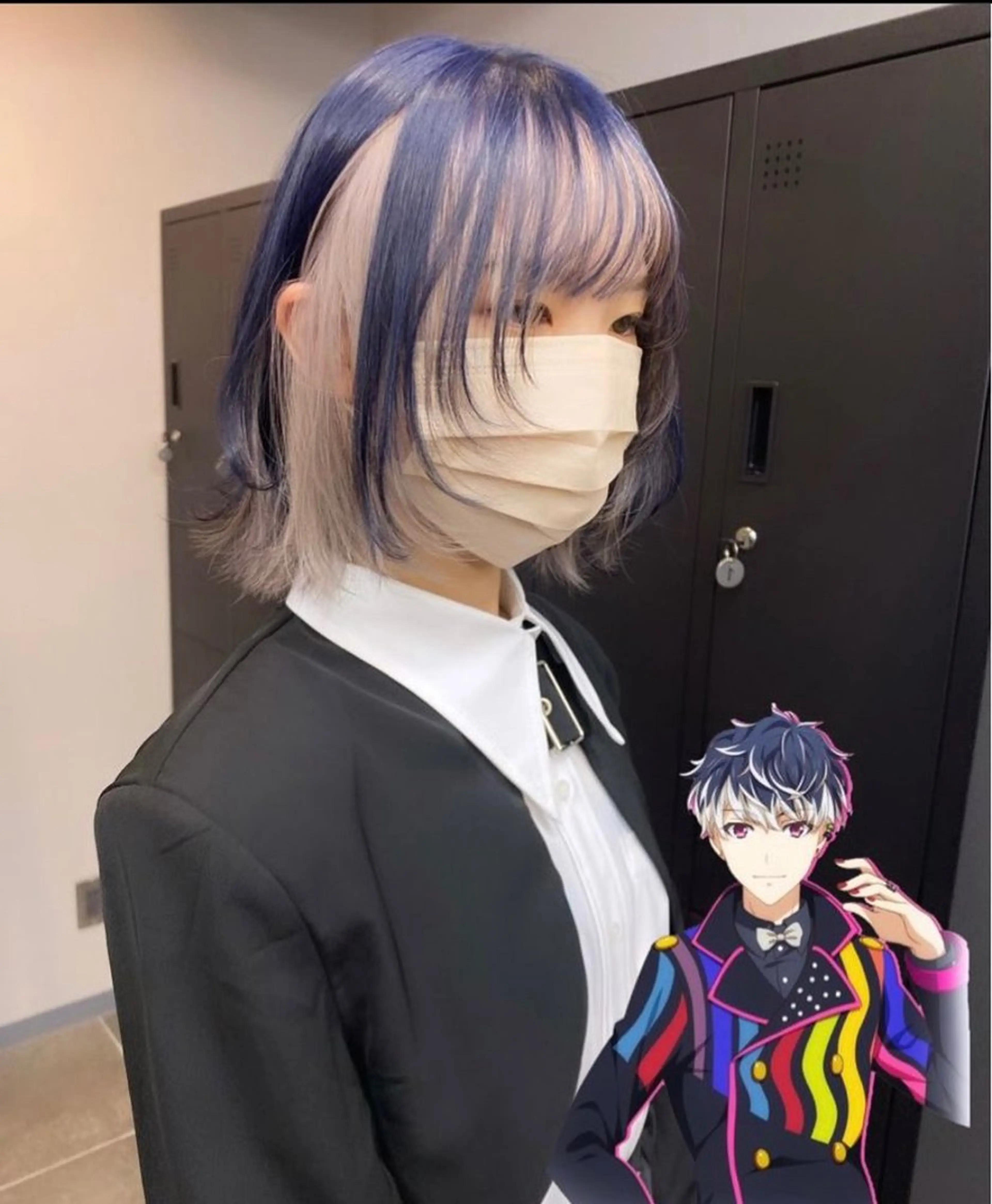 ミディアム maco 艶感ハイトーン🦋のヘアスタイル