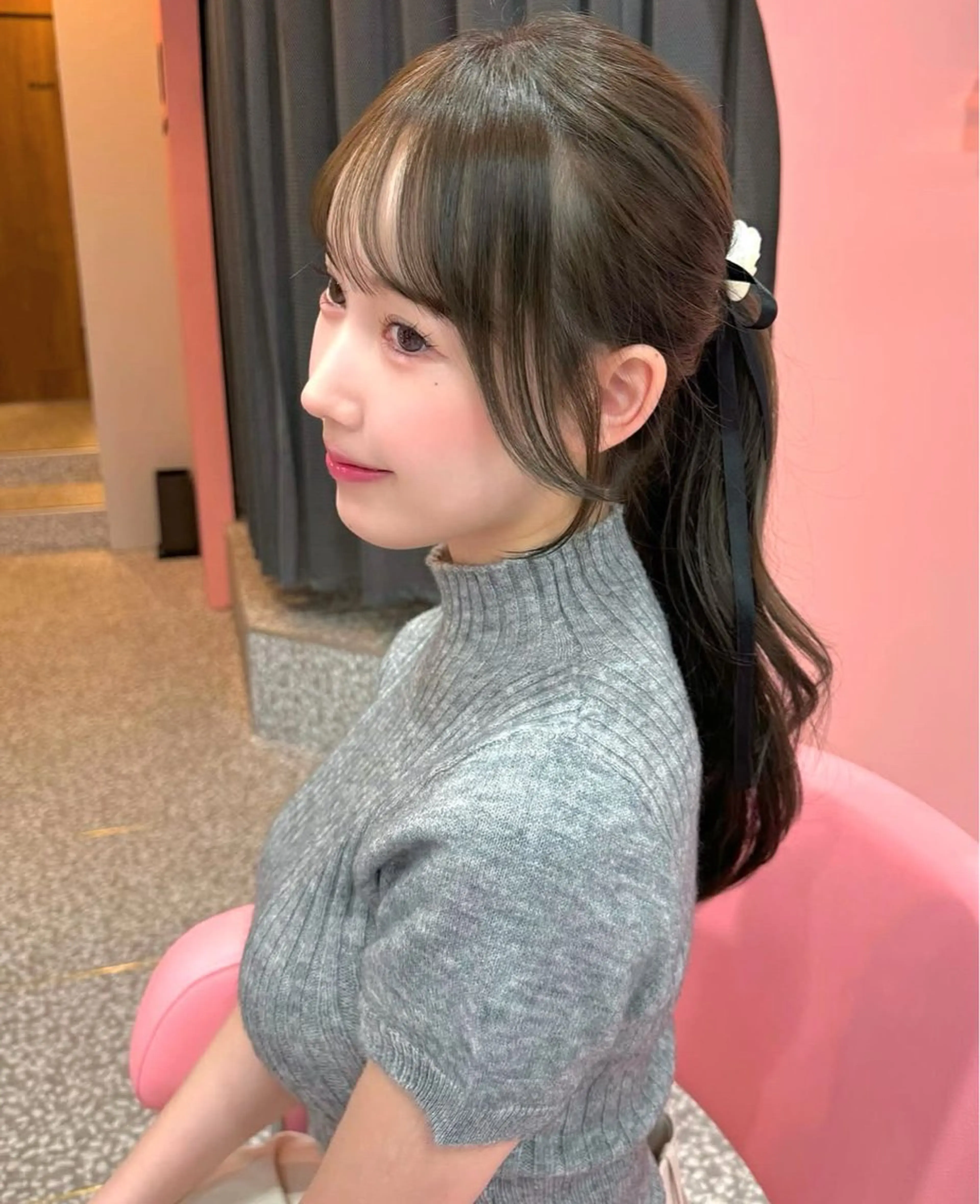 ロング REINA𓍯/ 透明感カラー/顔周りのヘアスタイル