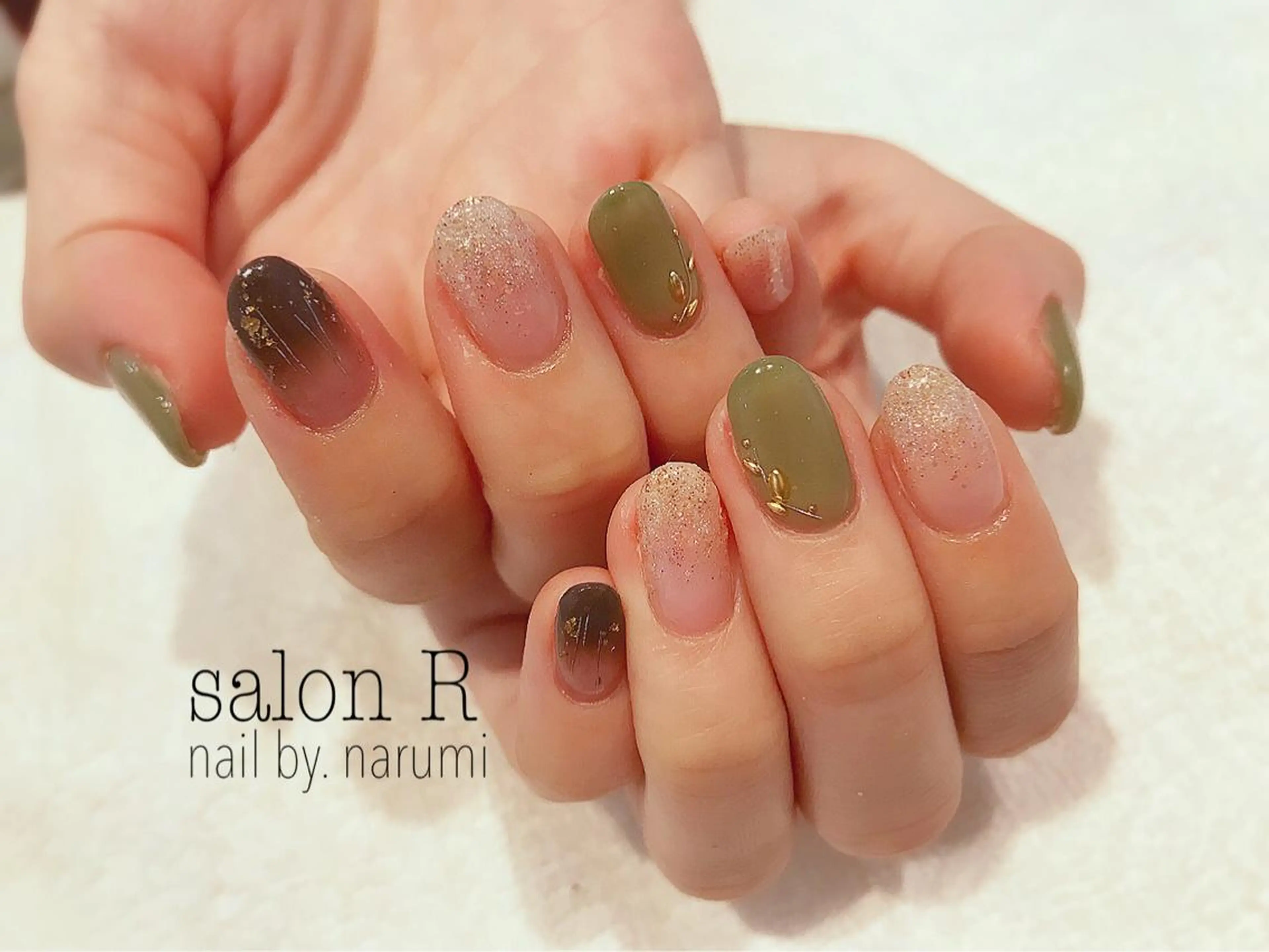 ネイル ニュアンスネイル Re Pearl～コーディネートサロン～ 市駅前店所属・NARUMI HYODOのネイルデザイン