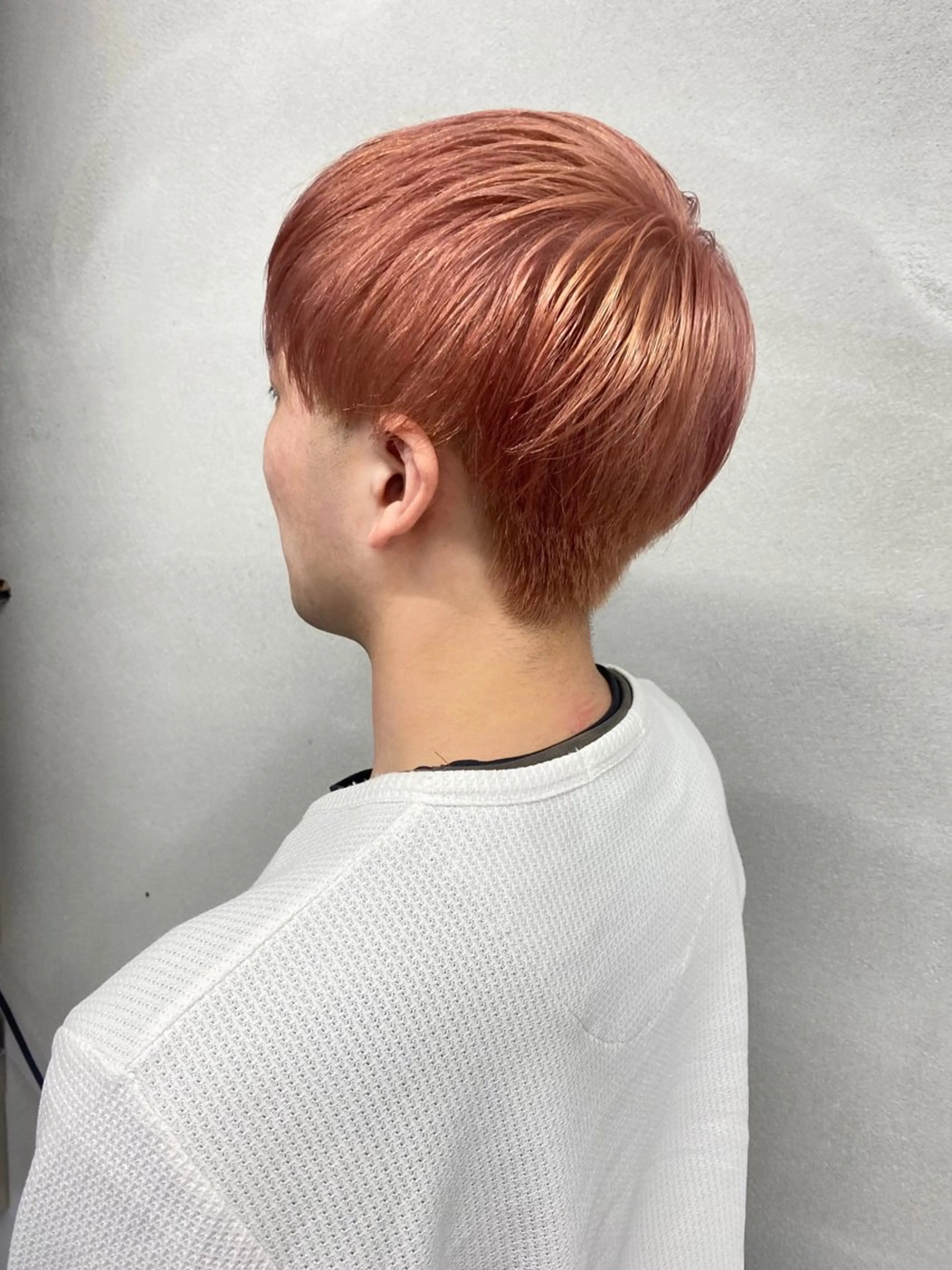 カラー メンズ メンズブリーチ メンズウルフカット ブリーチ デザインカラー ピンクカラー ヘアカラー トリートメント 柏 デザインカラー/ レイヤー🐣シオリのヘアスタイル