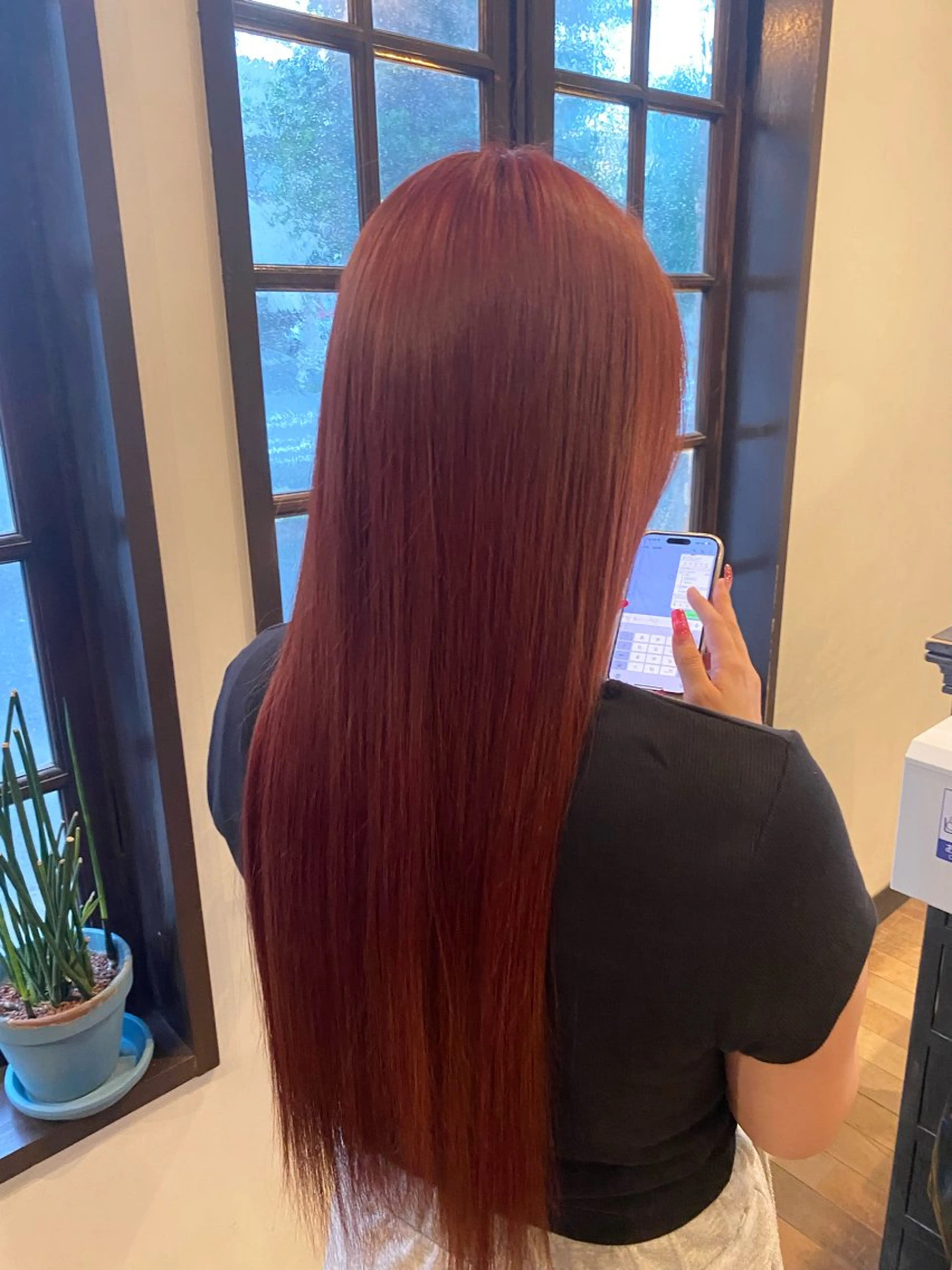 カラー レッドカラー elk ANZU🎀のヘアスタイル