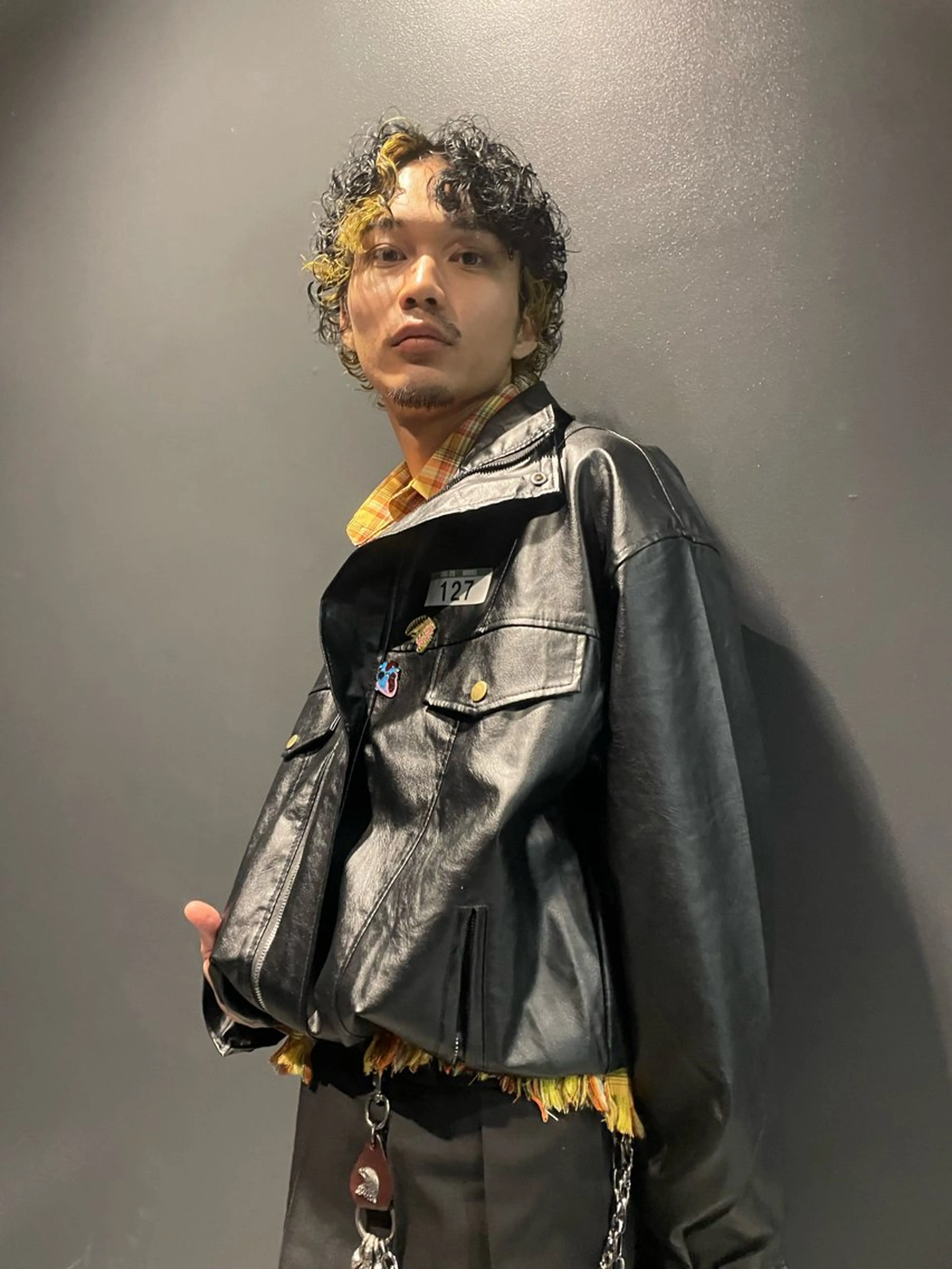 メンズ 🪩サクヤ🪩暗髪 カラー/ワイドバングのヘアスタイル