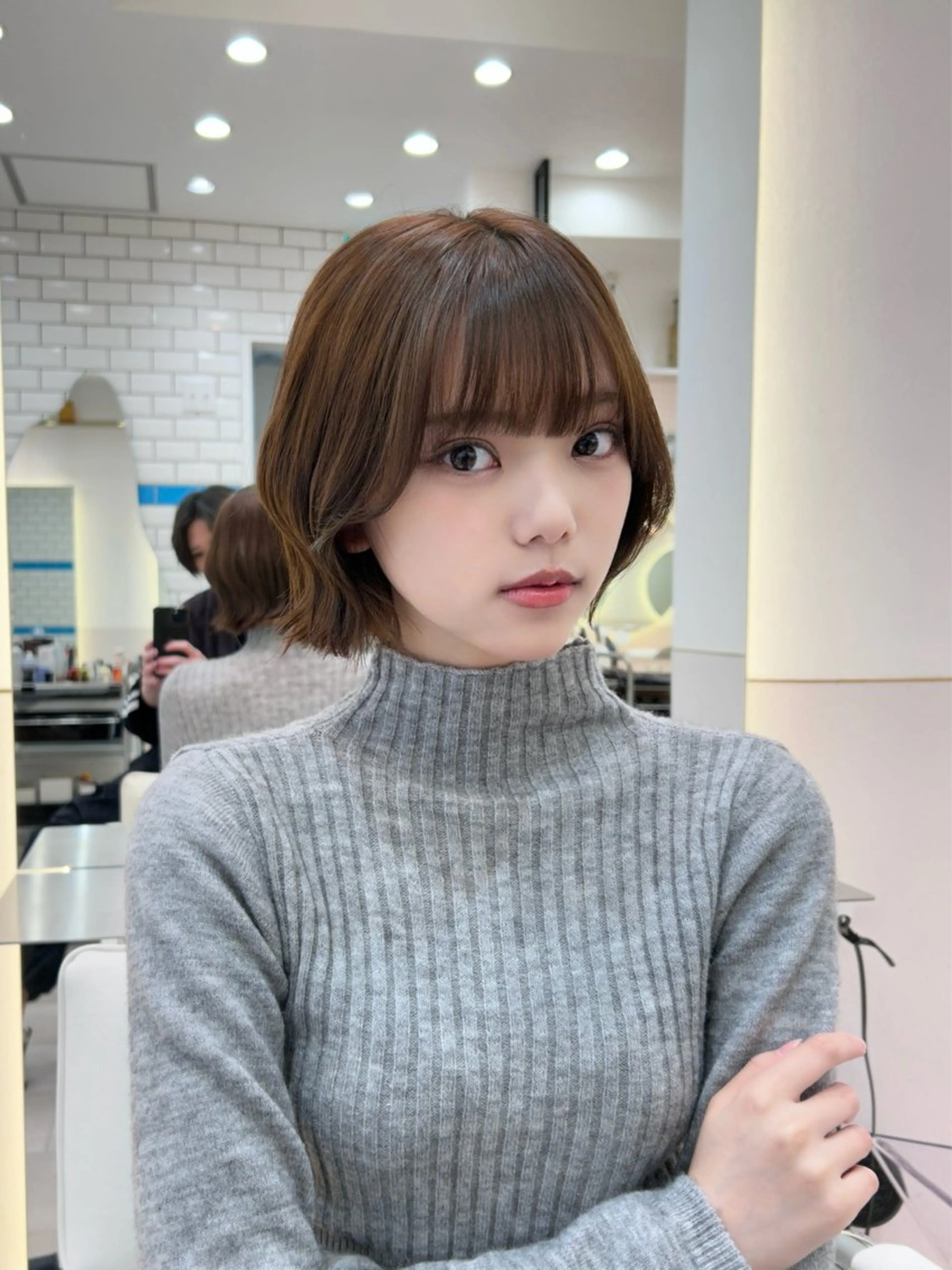 ショート ショートボブ ボブ くびれヘア 顔周りカット 髪質改善 カット トリートメント ボブ/レイヤーボブ/ 髪質改善/梶川 夏季のヘアスタイル