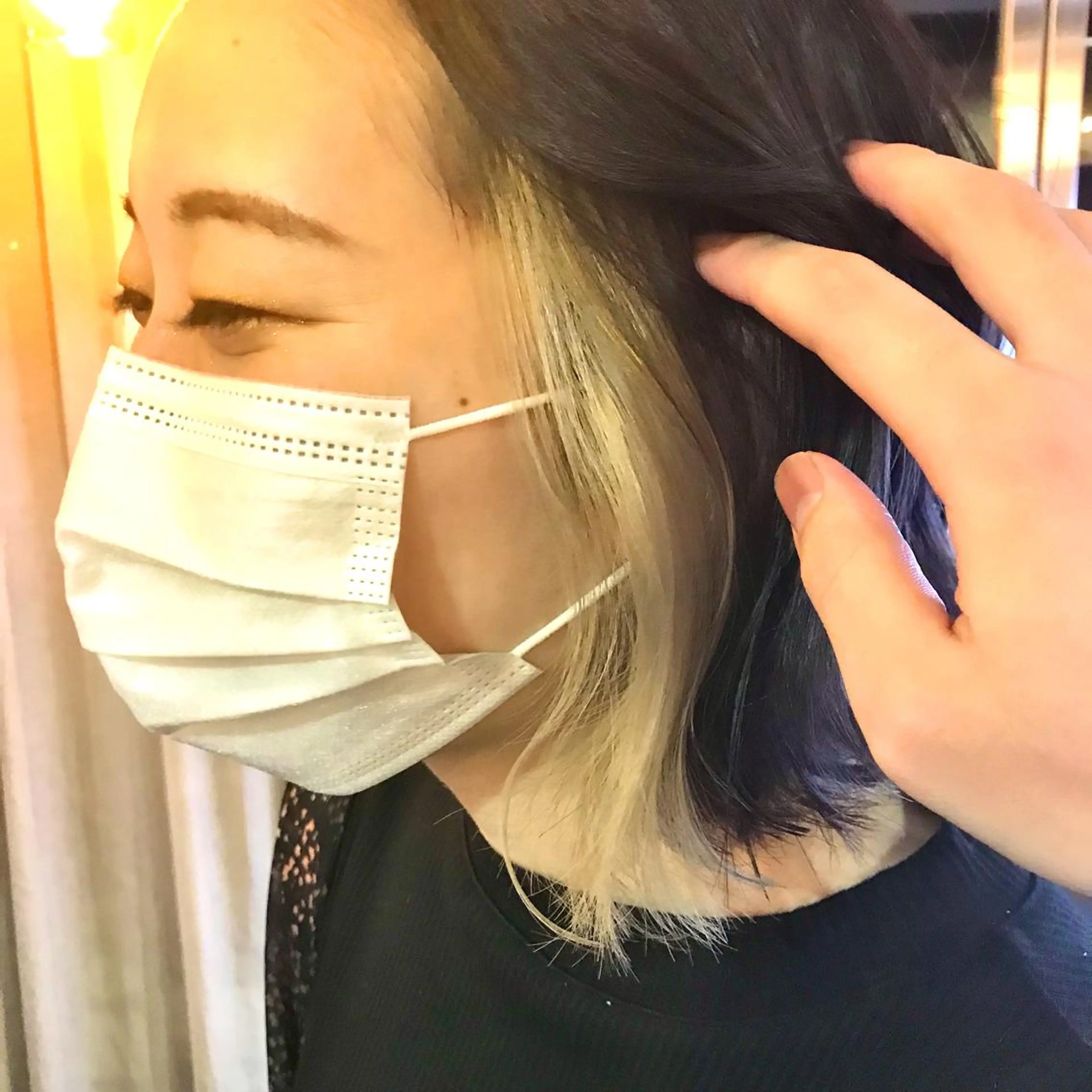 ショート カラー ブロンド イヤリングカラー ホワイトブロンド 💎透明感カラー特化 💎TAISEIのヘアスタイル