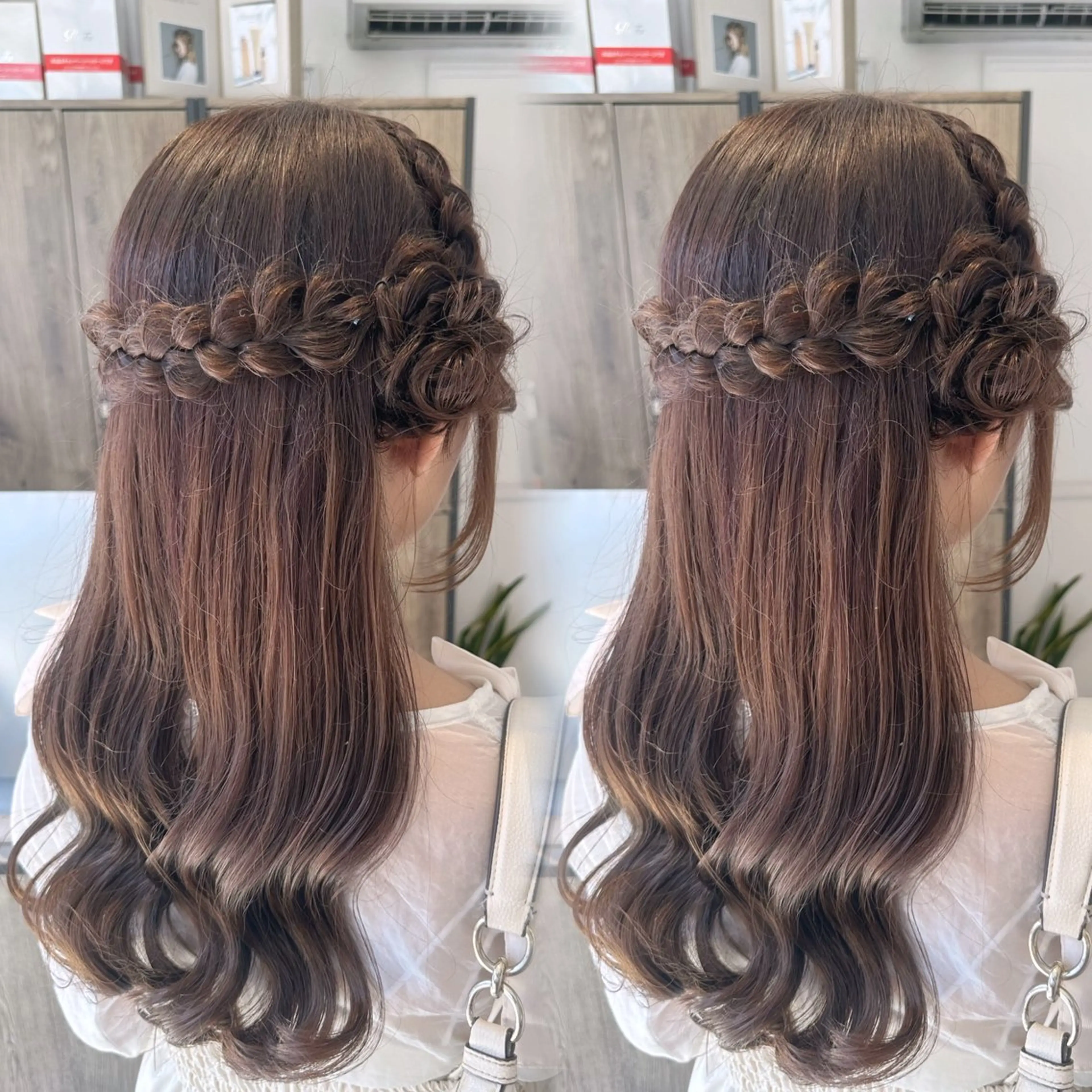 セミロング ヘアアレンジ Rio🎀 カラー/顔周りカットのヘアスタイル