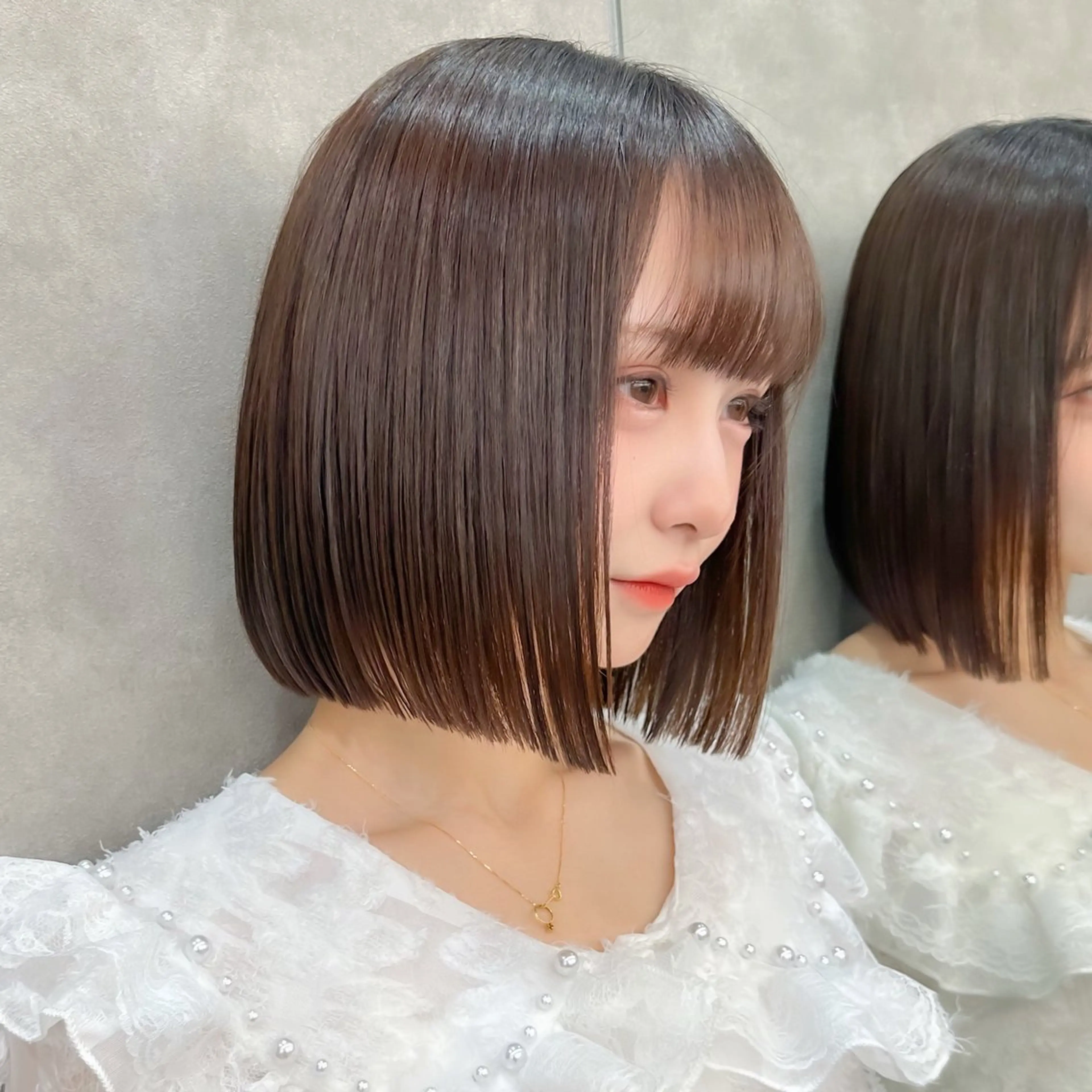 🍀似合わせ小顔カット✂️+🌈透明感カラー🌈+ナノスチーム付き1stepトリートメント✨韓国風の写真