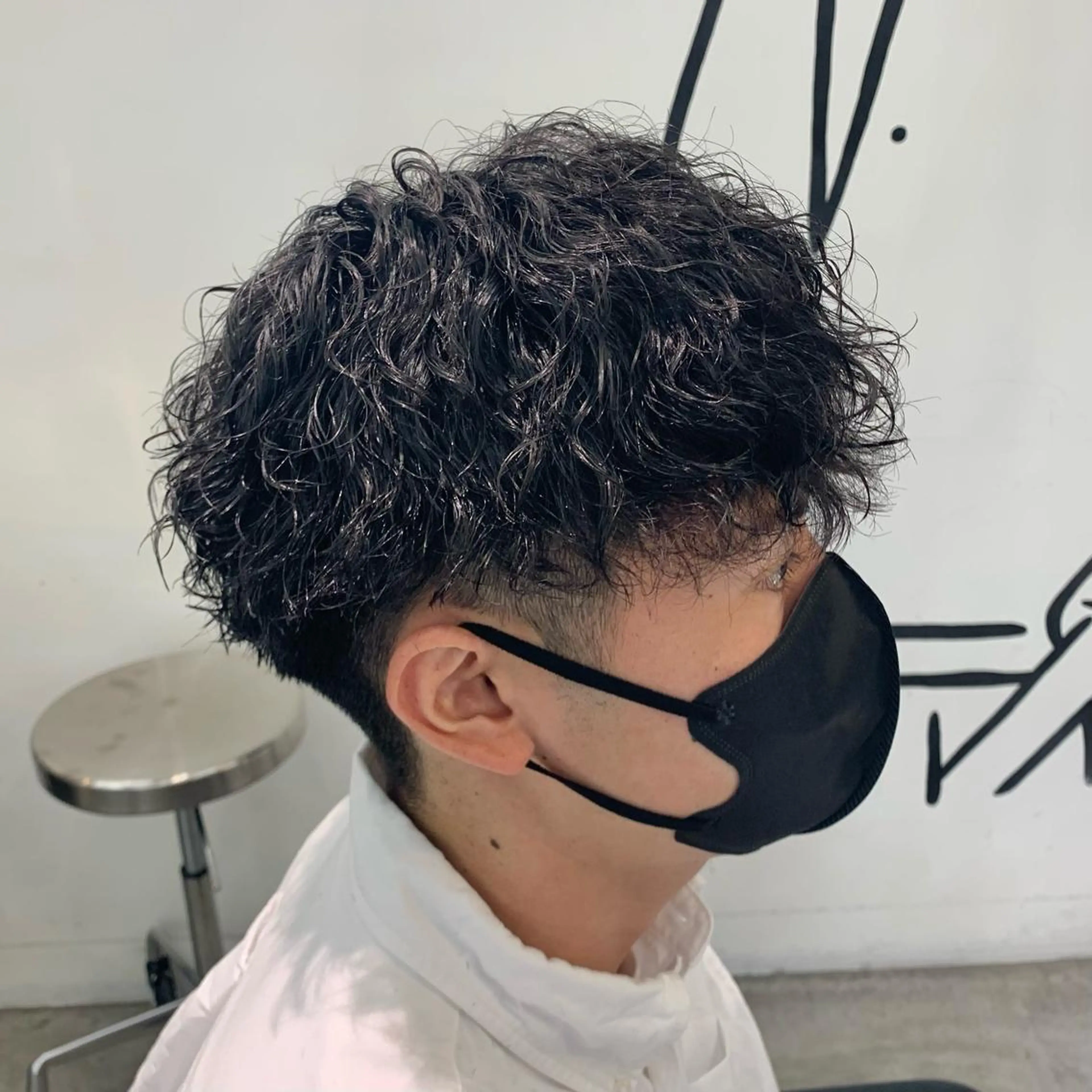 ショート パーマ メンズ カット パーマ メンズ特化美容師/ 藤戸 椋のヘアスタイル