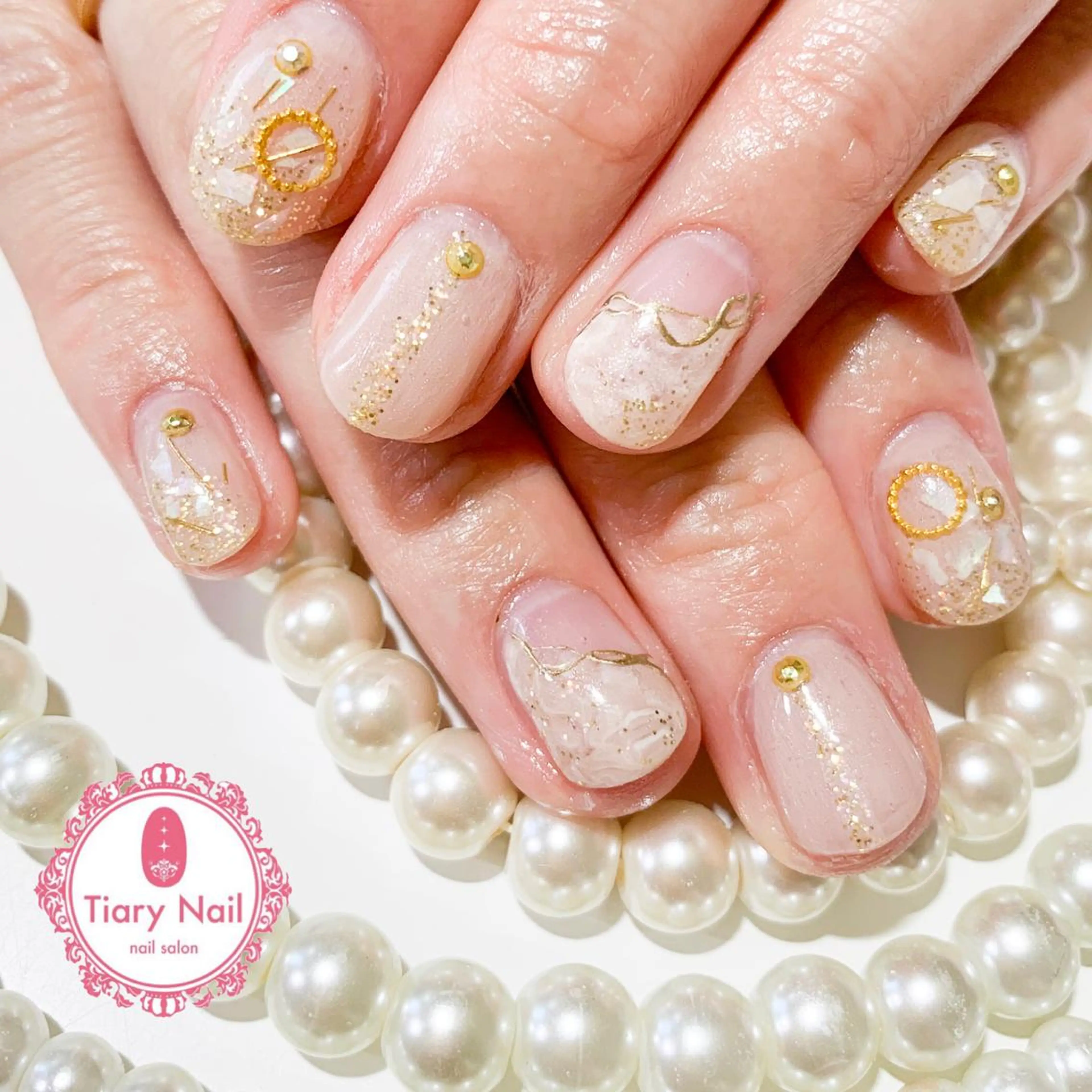 ネイル ハンドネイル 💗🪽Tiary Nail🪽💗のネイルデザイン