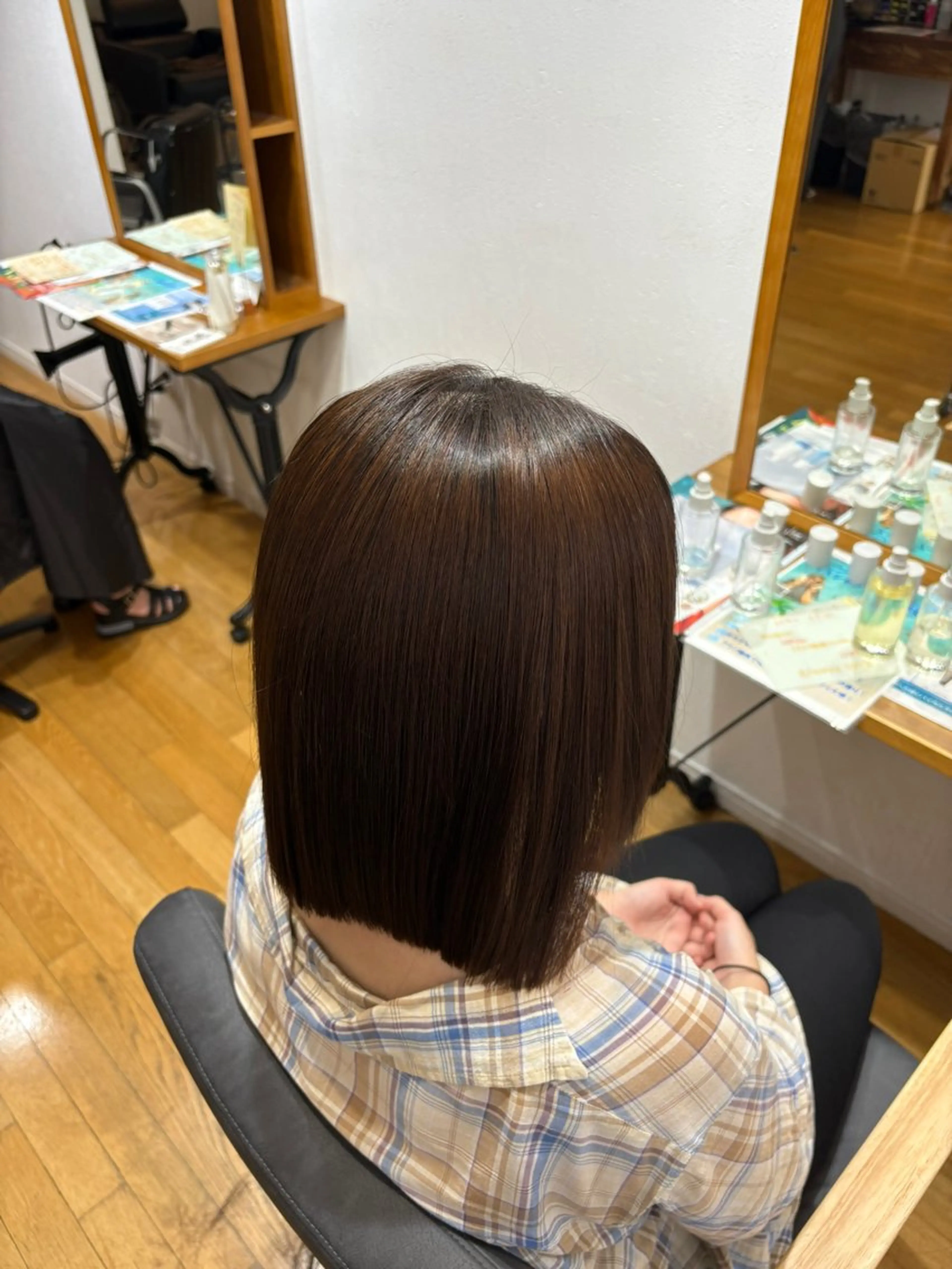 ショート カット 縮毛矯正 トリートメント 西元 群/艶髪/髪質改善のヘアスタイル