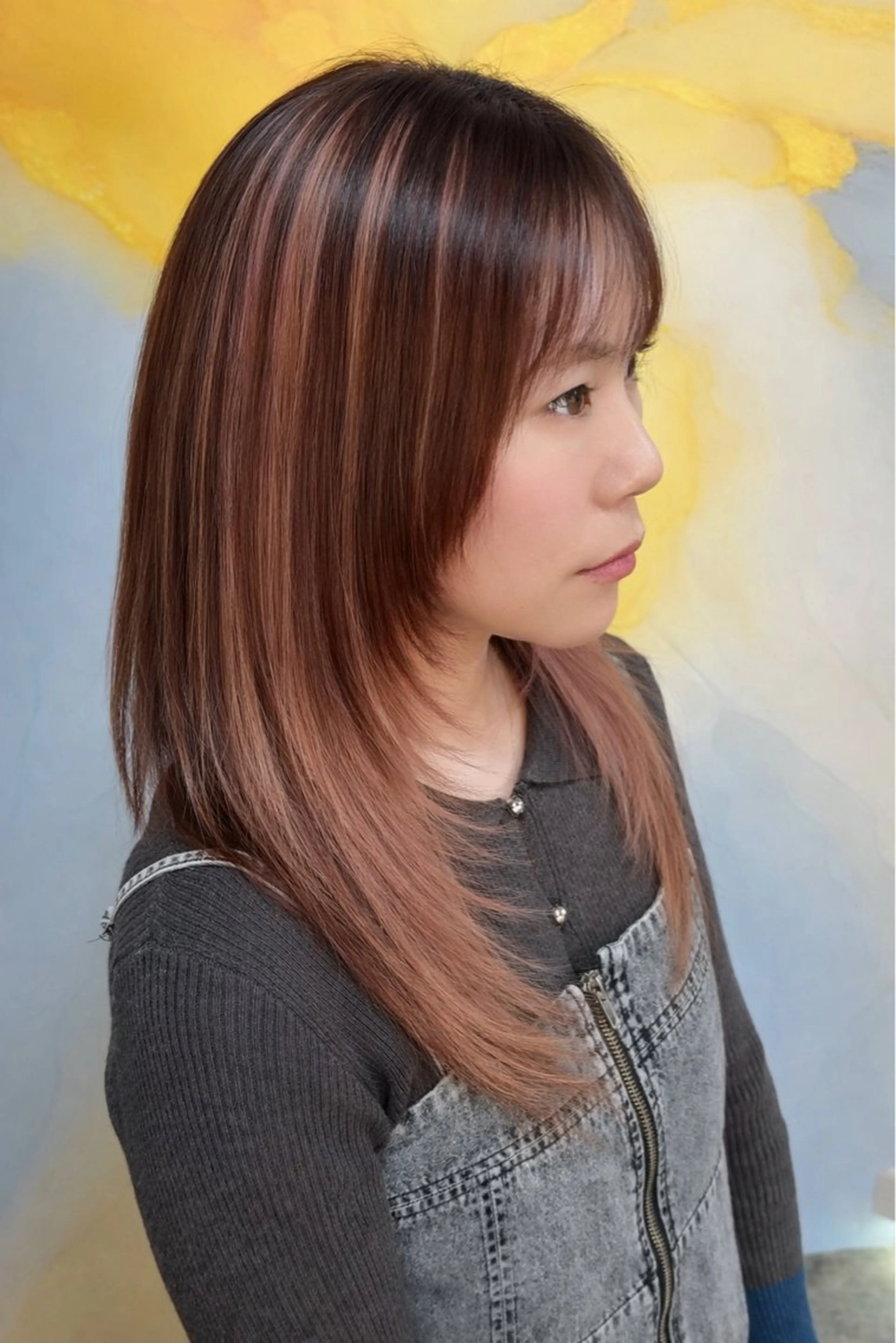 ロング カラー 松澤 勇輝のヘアスタイル