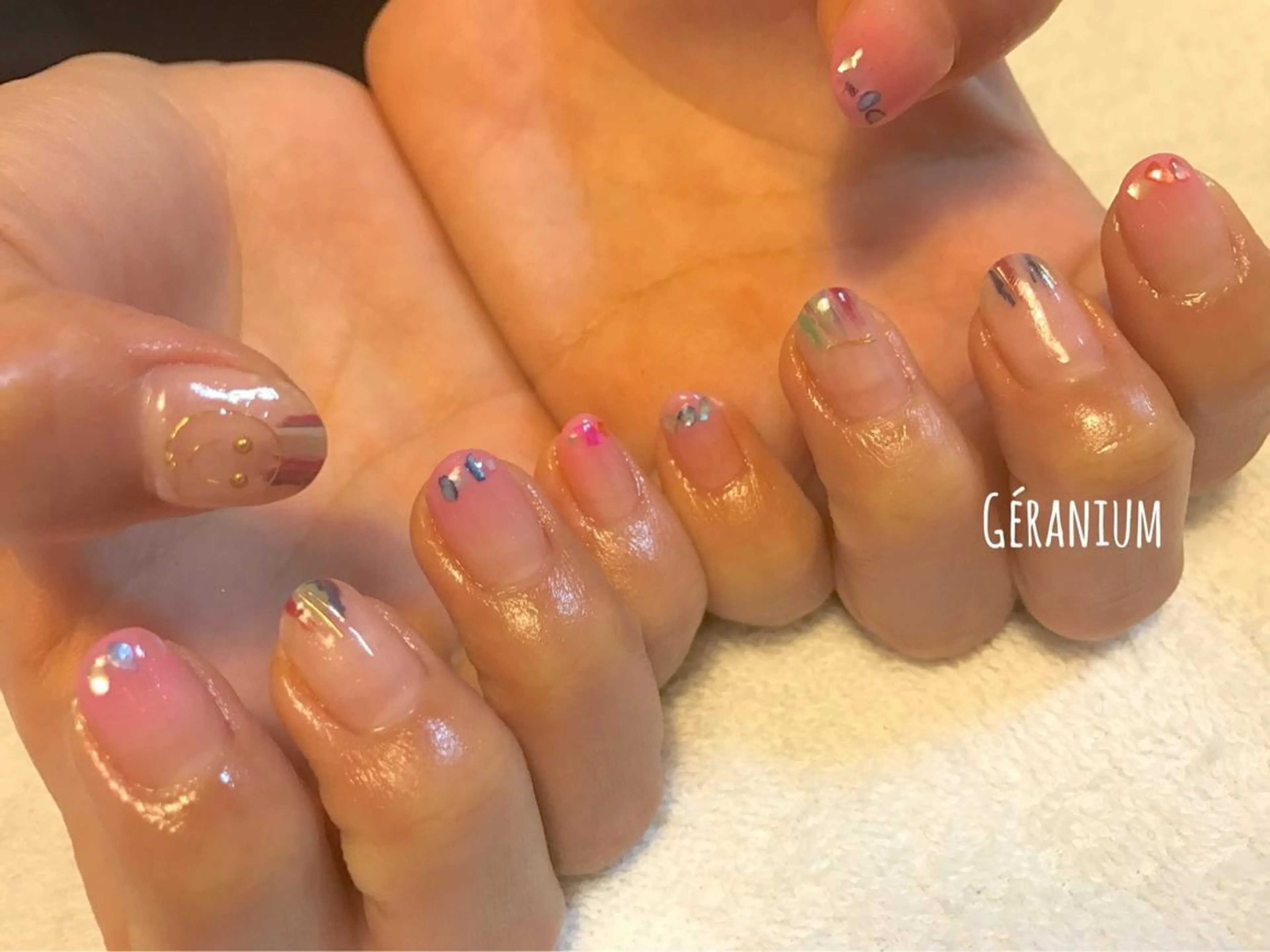 ネイル フレンチネイル GéRanium Harukaのネイルデザイン