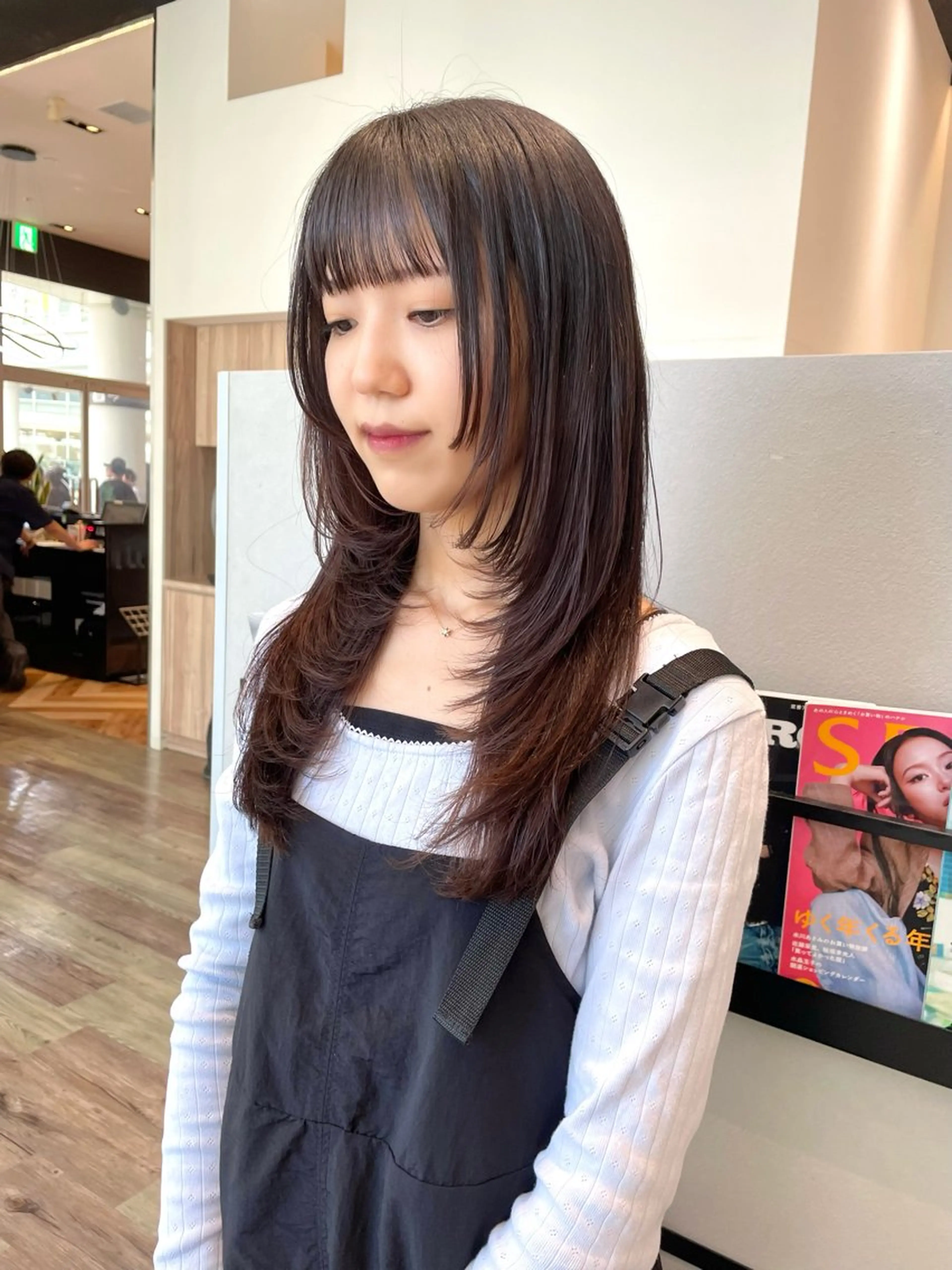 ロング パーマ レイヤーカット BELLA/天王寺/ 似合わせ/木浦心のヘアスタイル